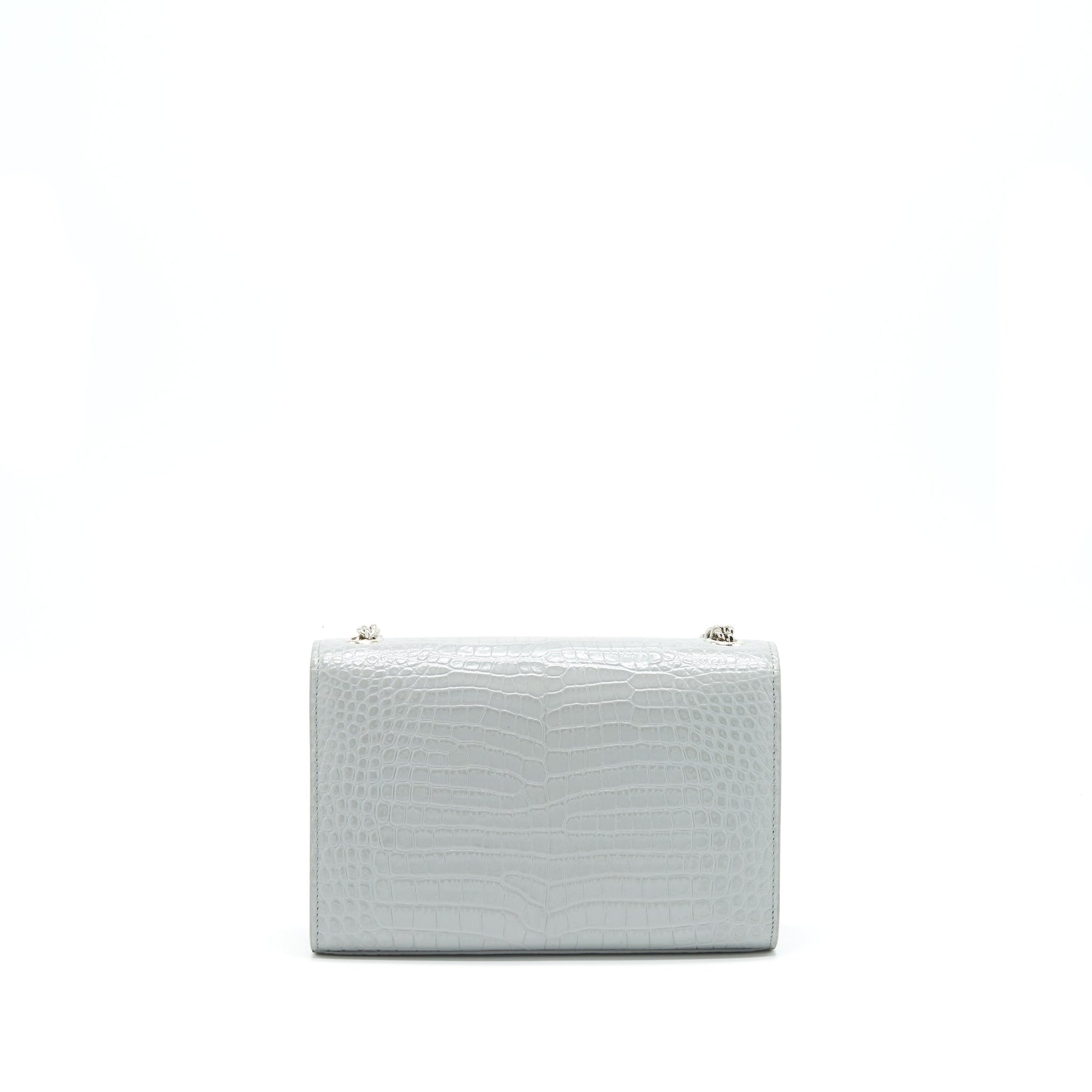 YSL Saint Laurent Kate Purse Crocodile Embossed With Tassel Travel Small Travel Bag