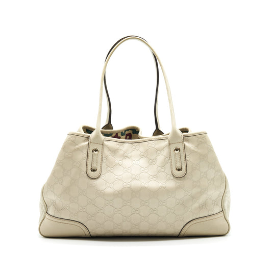 Gucci Shopping Tote Bag Creamy Leather Monogram