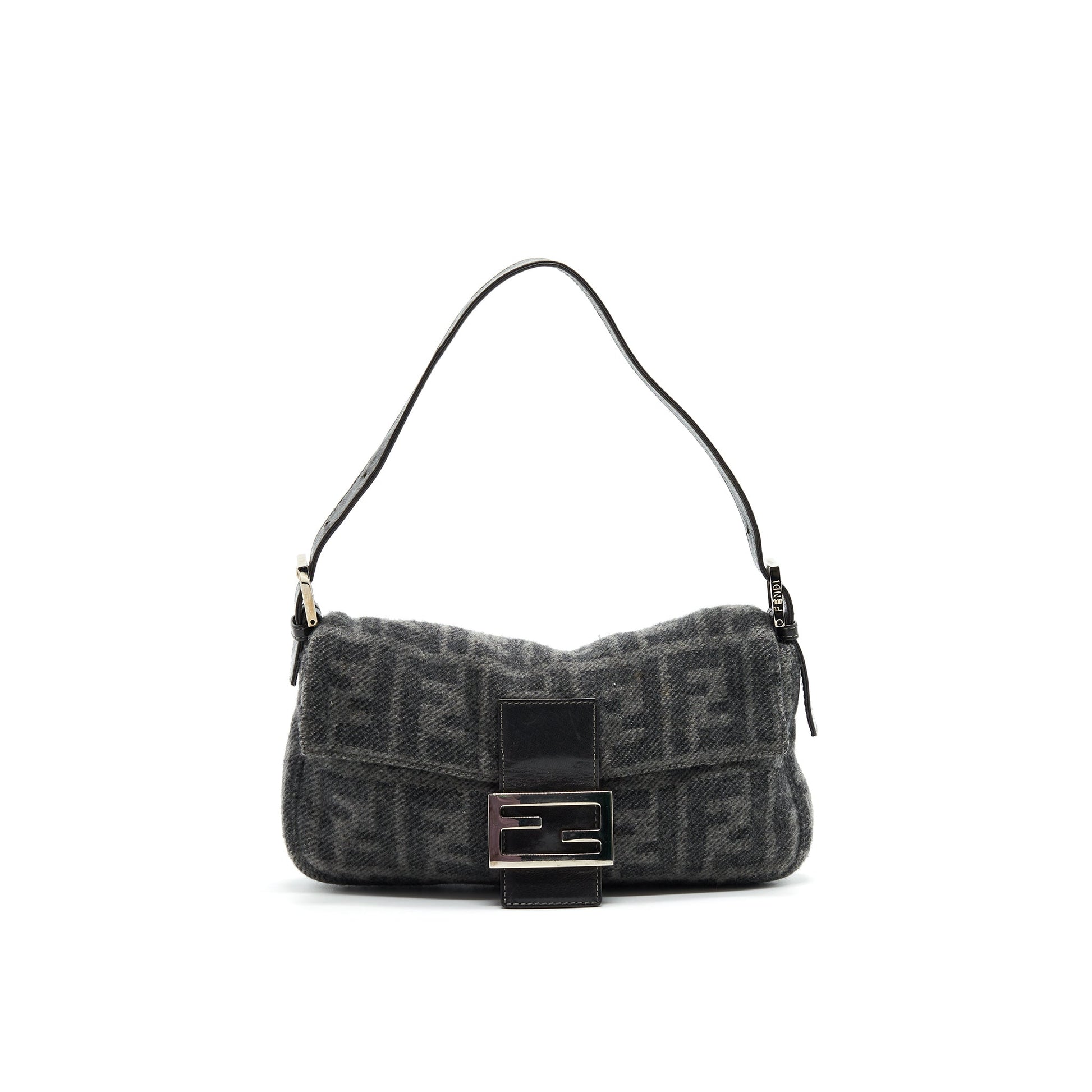 Fendi Tweed Handbag Travel Bag