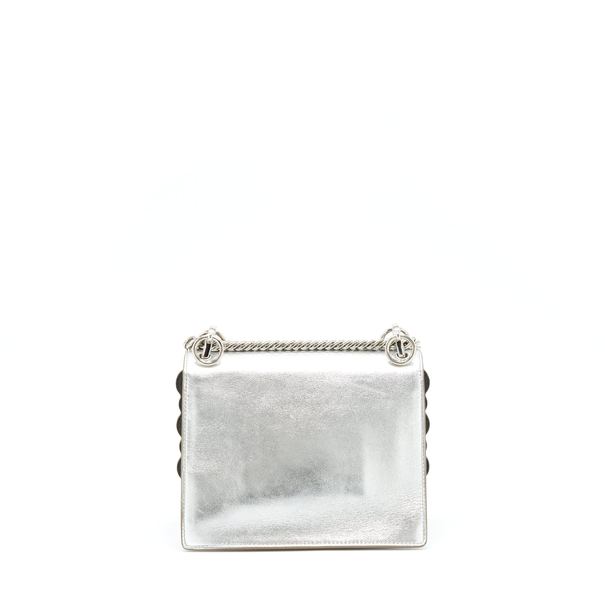 Fendi Kan Purse Metallic Sliver With And Hardware Gold Silver Multicolor Travel Bag