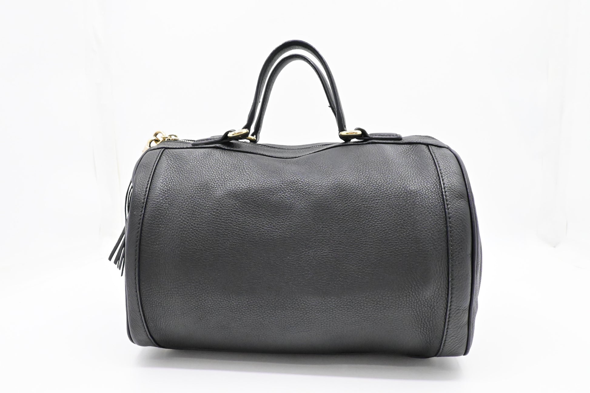 Gucci Soho Boston Leather Black Travel Bag