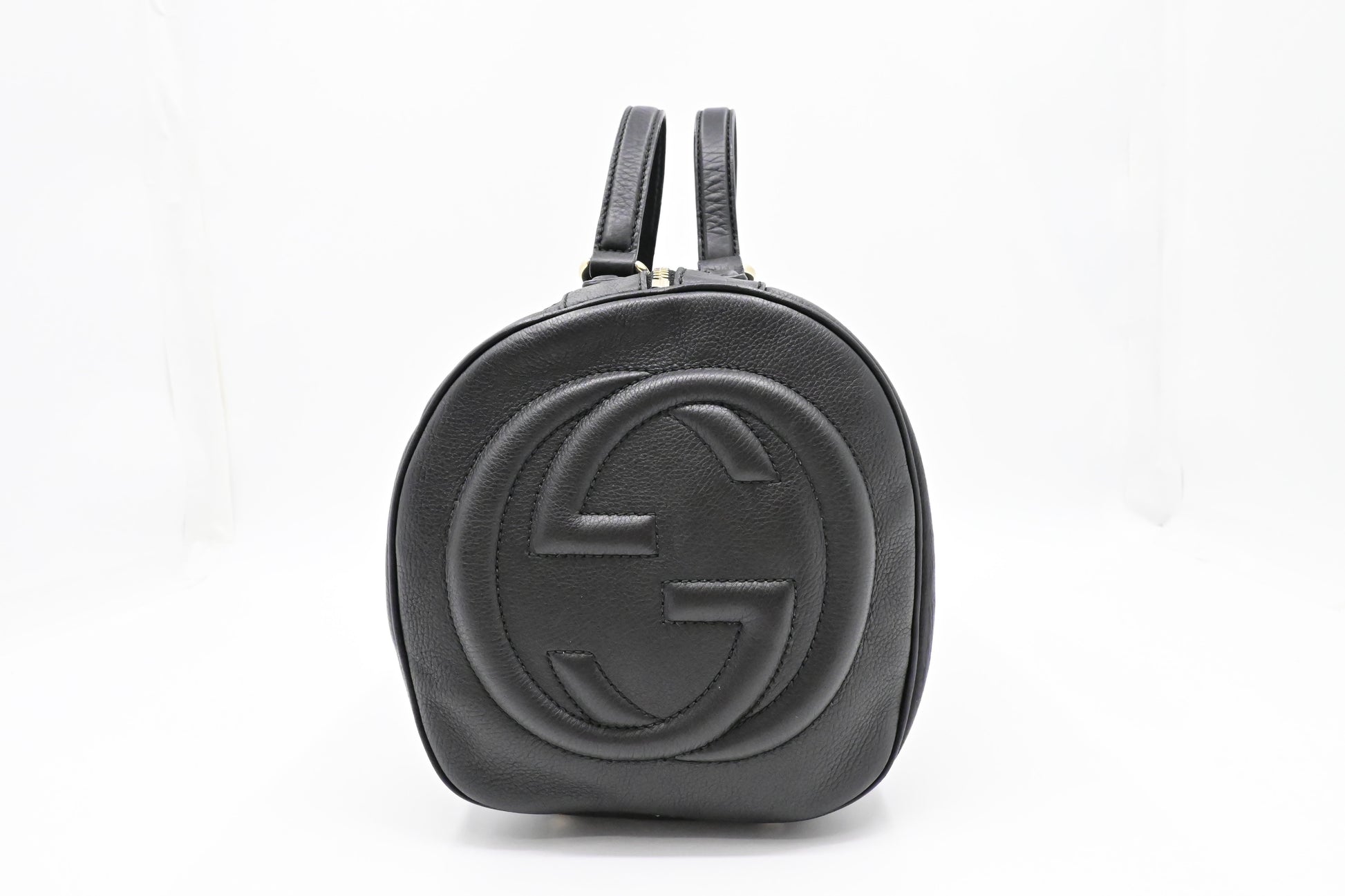 Gucci Soho Boston Leather Black Travel Bag