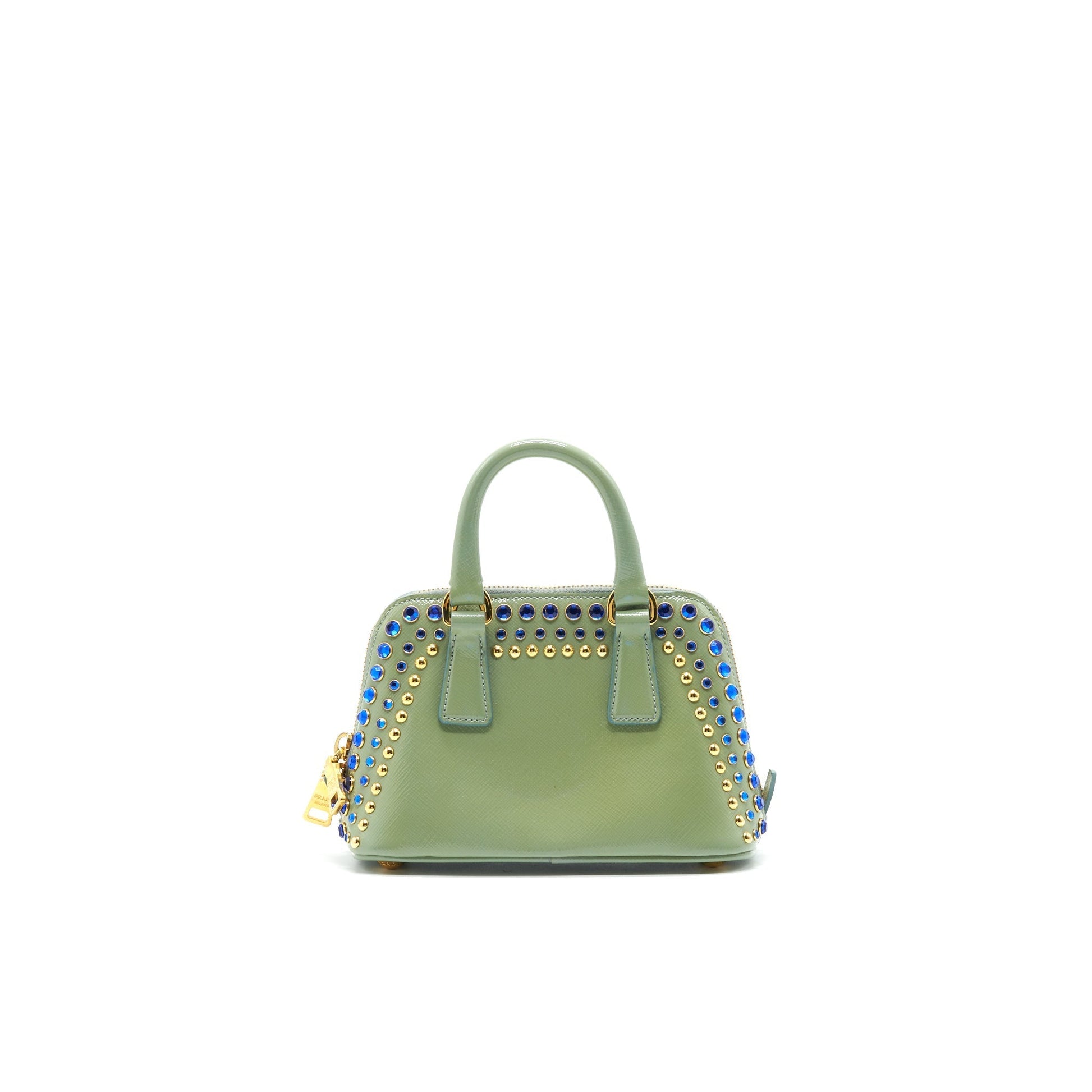 Prada Saffiano Crossbody Purse Light Handbag Green Mini Crossbody Bag
