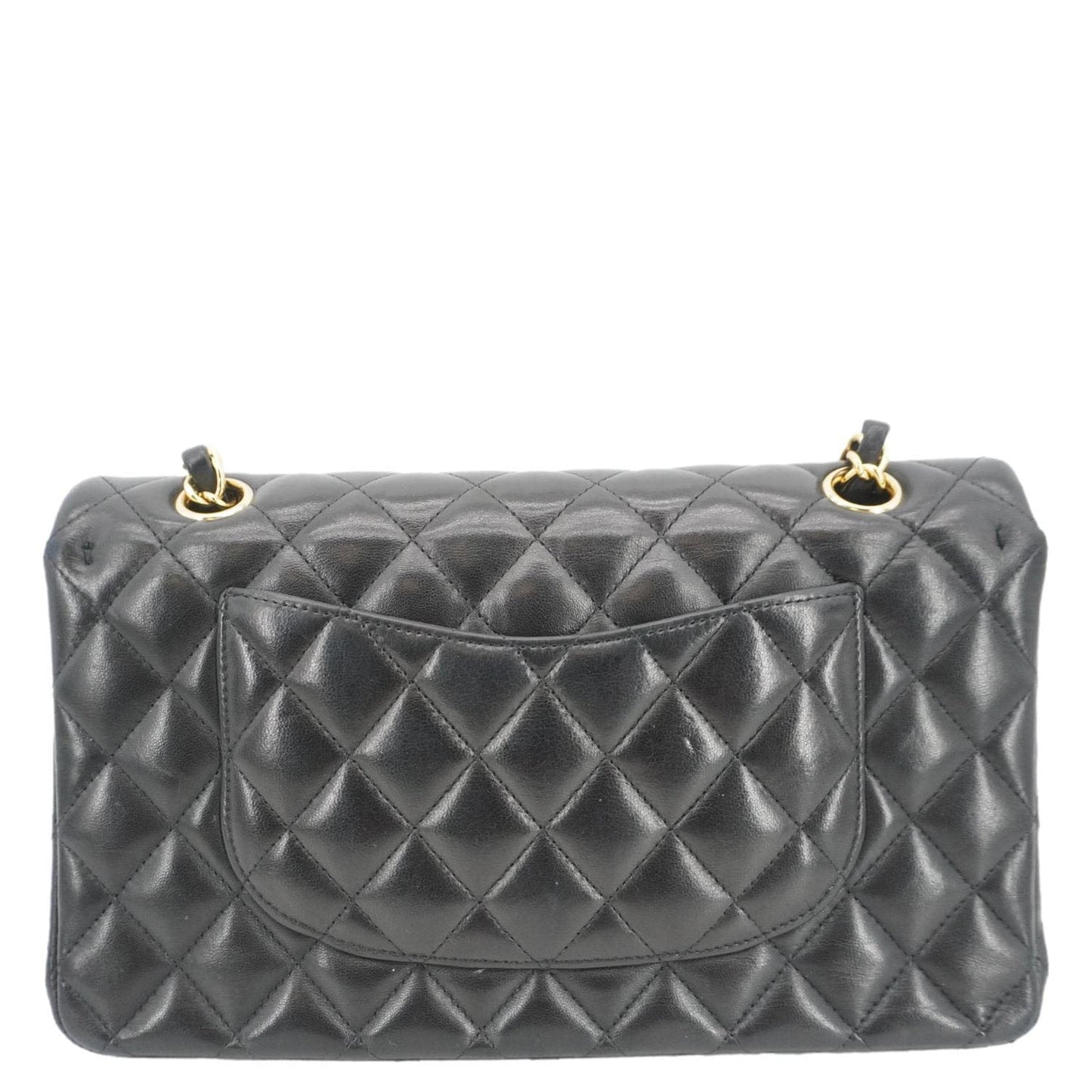 Chanel Classic Double Flap Quilted Leather Black Travel Bag Black 1