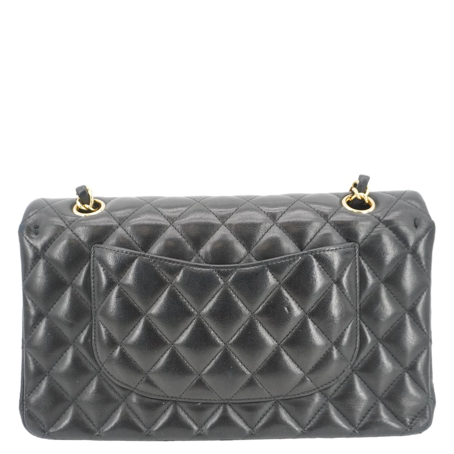 Chanel Classic Double Flap Quilted Leather Black Travel Bag Black 1