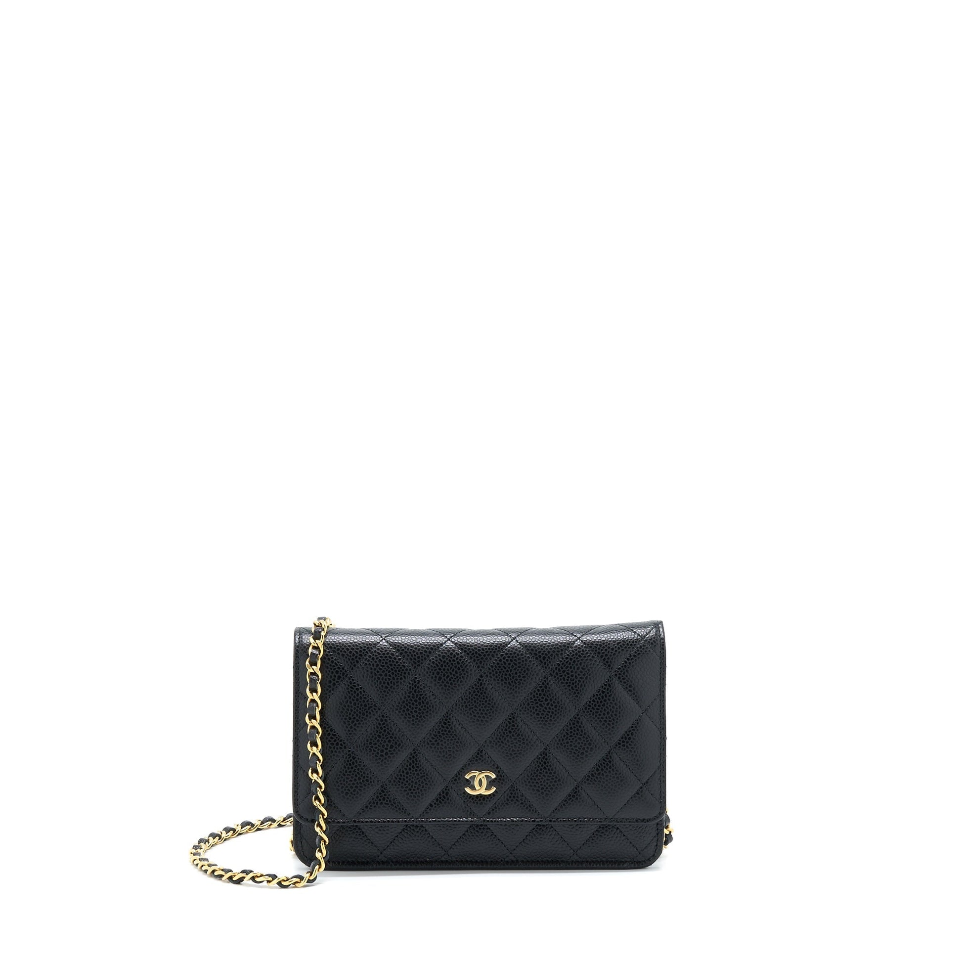 Chanel Classic On Caviar GHW Microchip Black Wallet Case Microchip 5