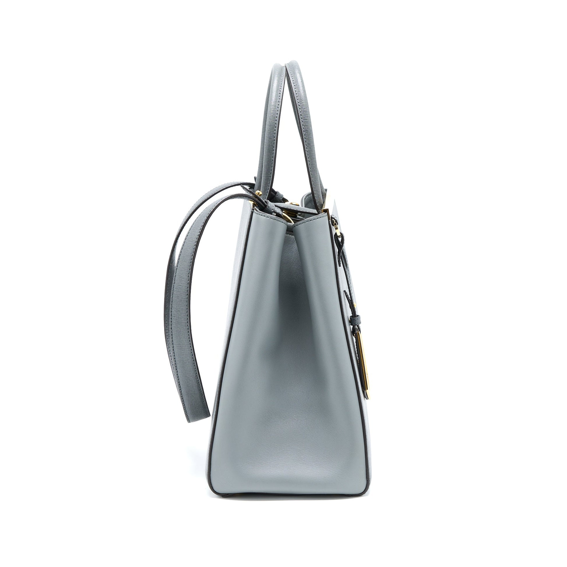 Fendi Jours Purse Grey Gray Large Travel Bag