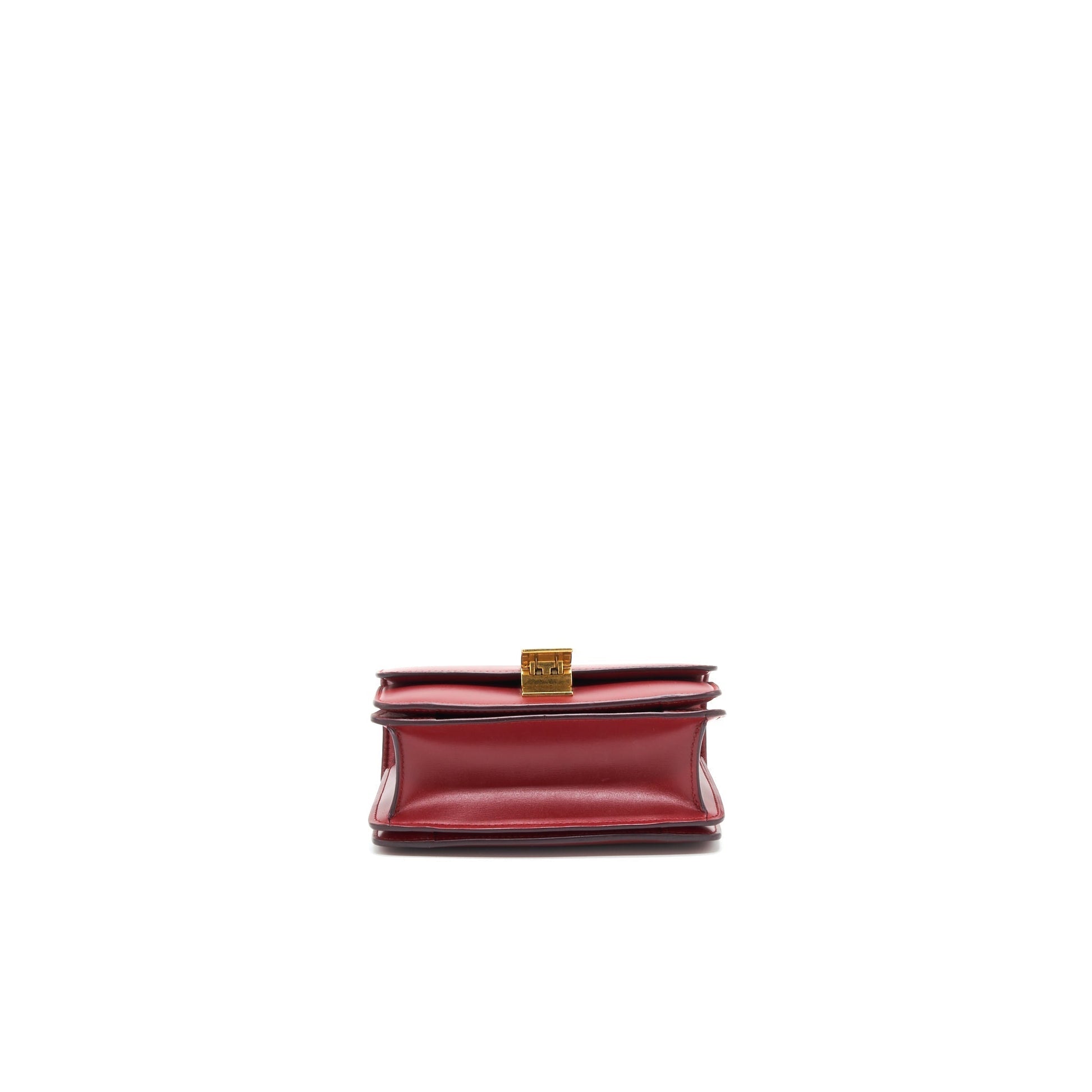 Celine Classic Box Purse With Handbag Red Small Travel Bag