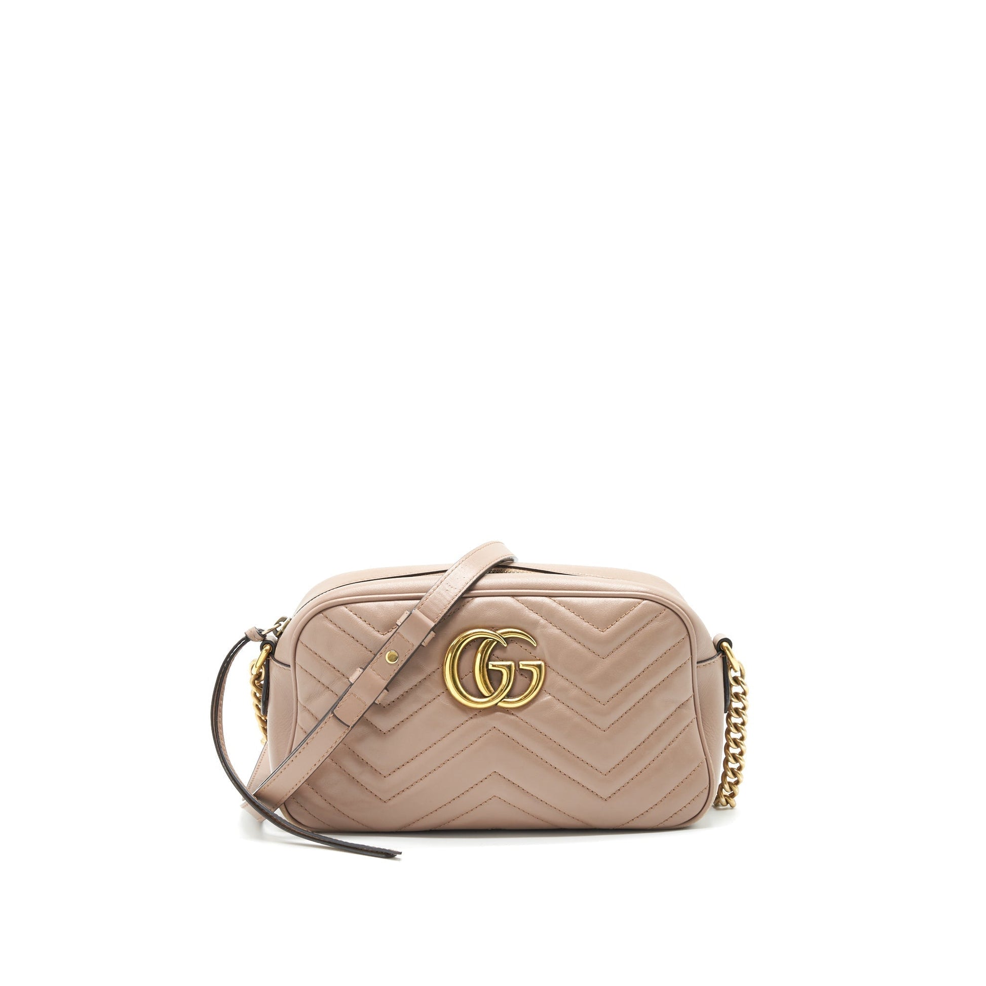 Gucci Marmont Shoulder Bag In Matelasse Beige