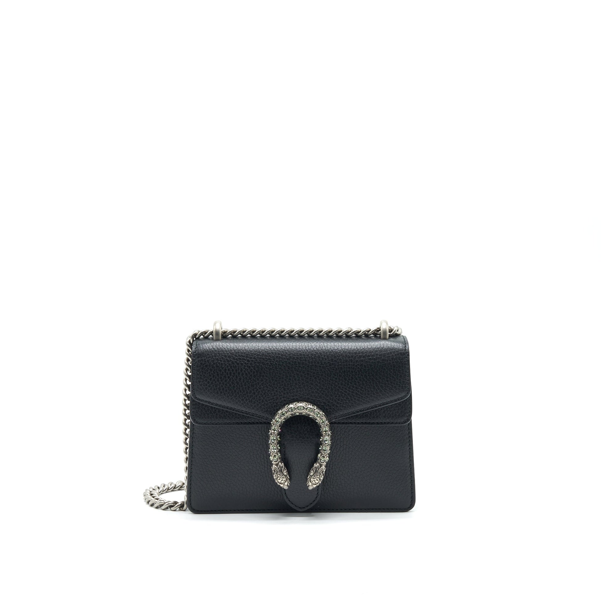 Gucci Dionysus Bag With Shw Leather Black Travel Bag