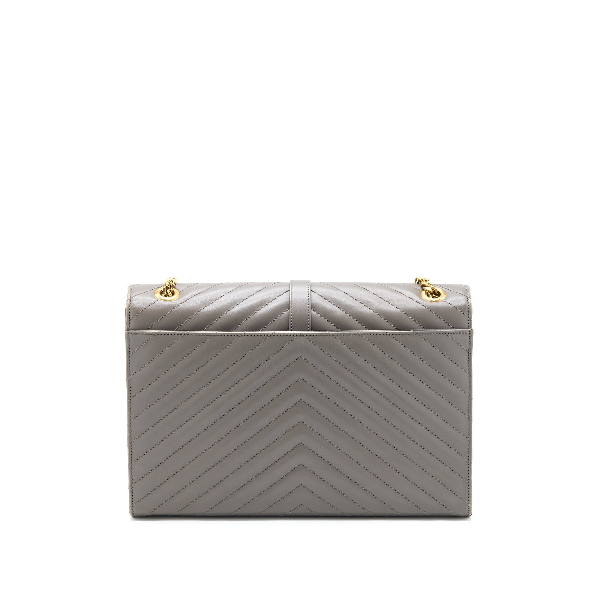 YSL Saint Laurent Saint Laurent Envelope Purse Calfskin Grey Travel Large Travel Bag