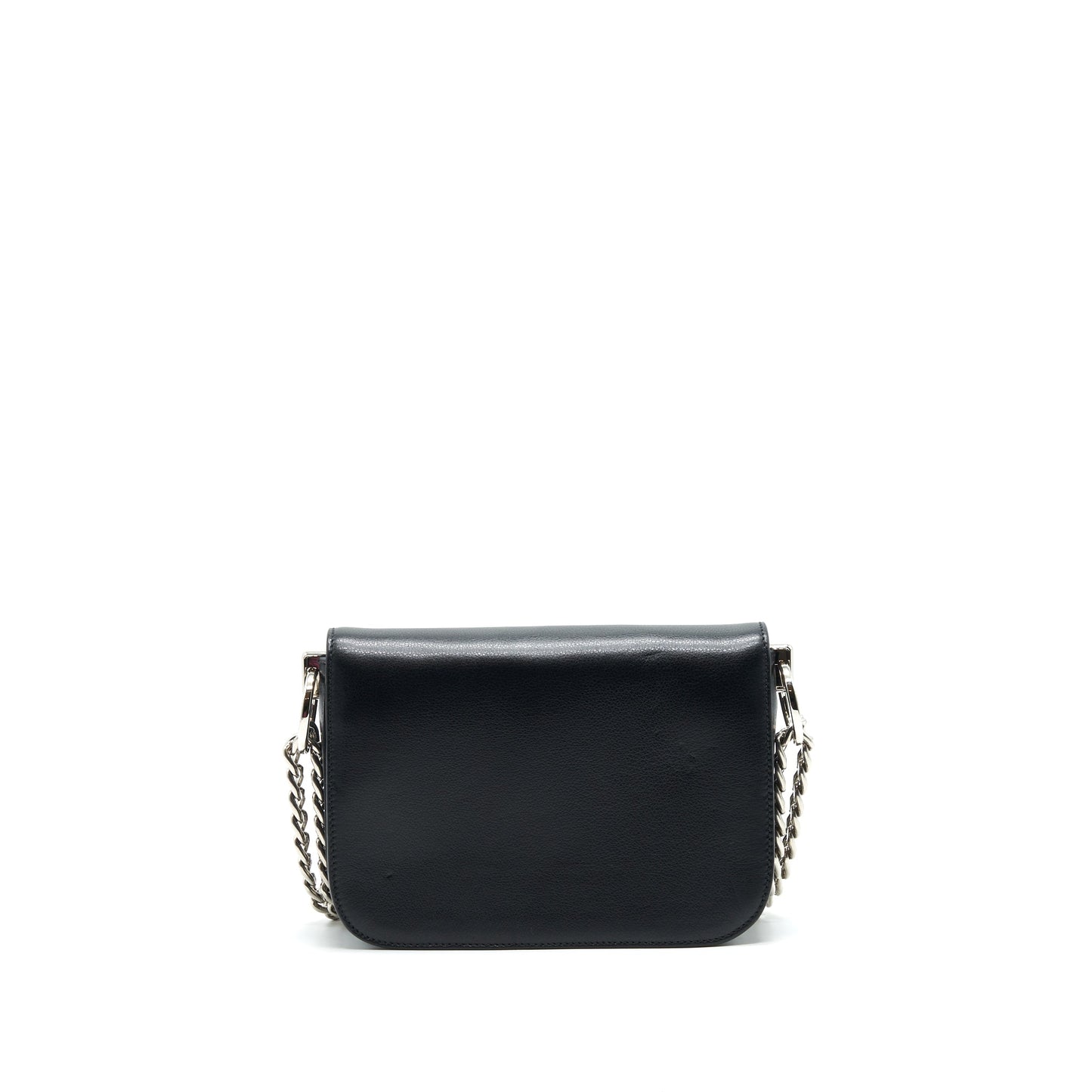 Prada Pattina In Glace Purse Calfskin Handbag Black Travel Bag