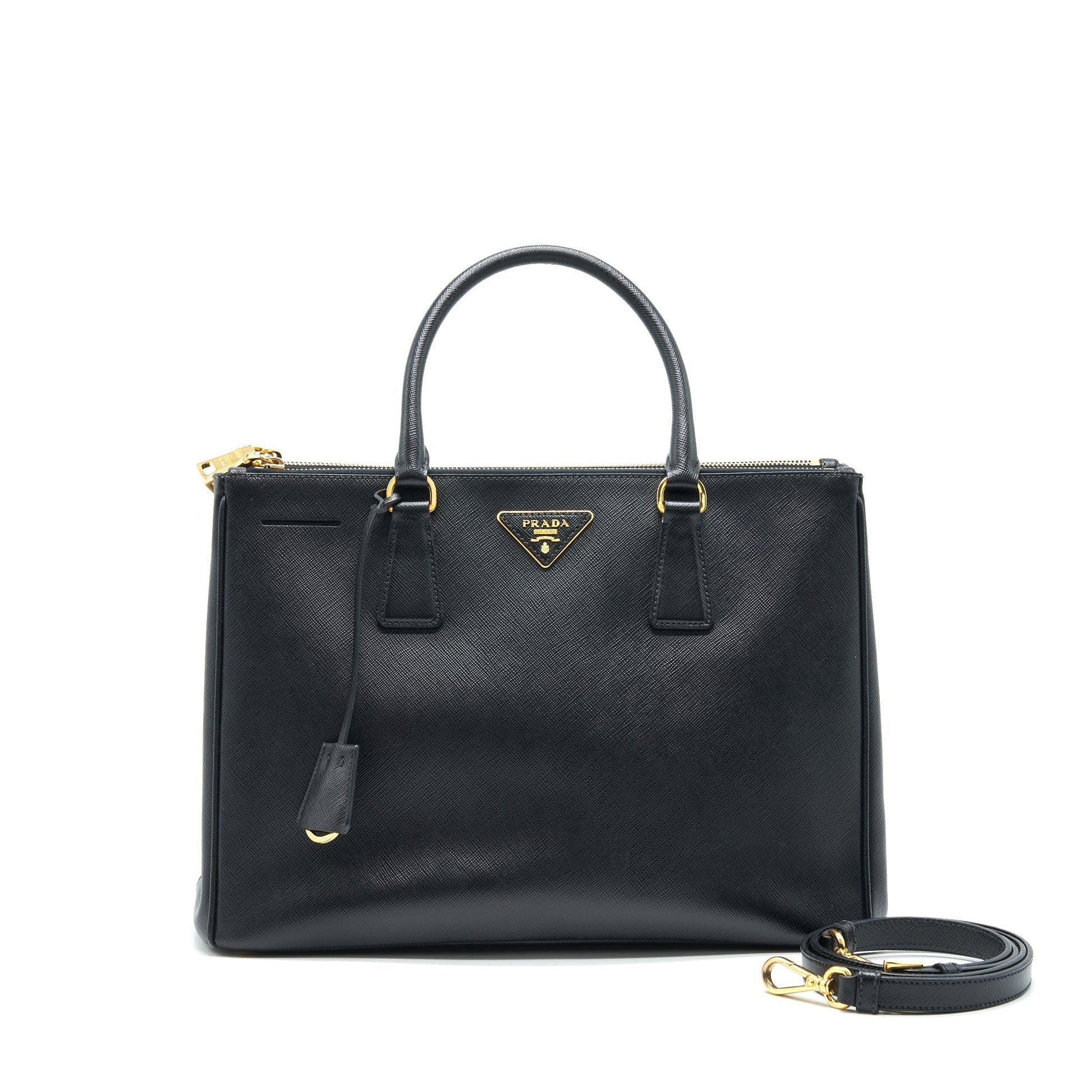 Prada Saffiano Tote Purse Handbag Black Tote Bag