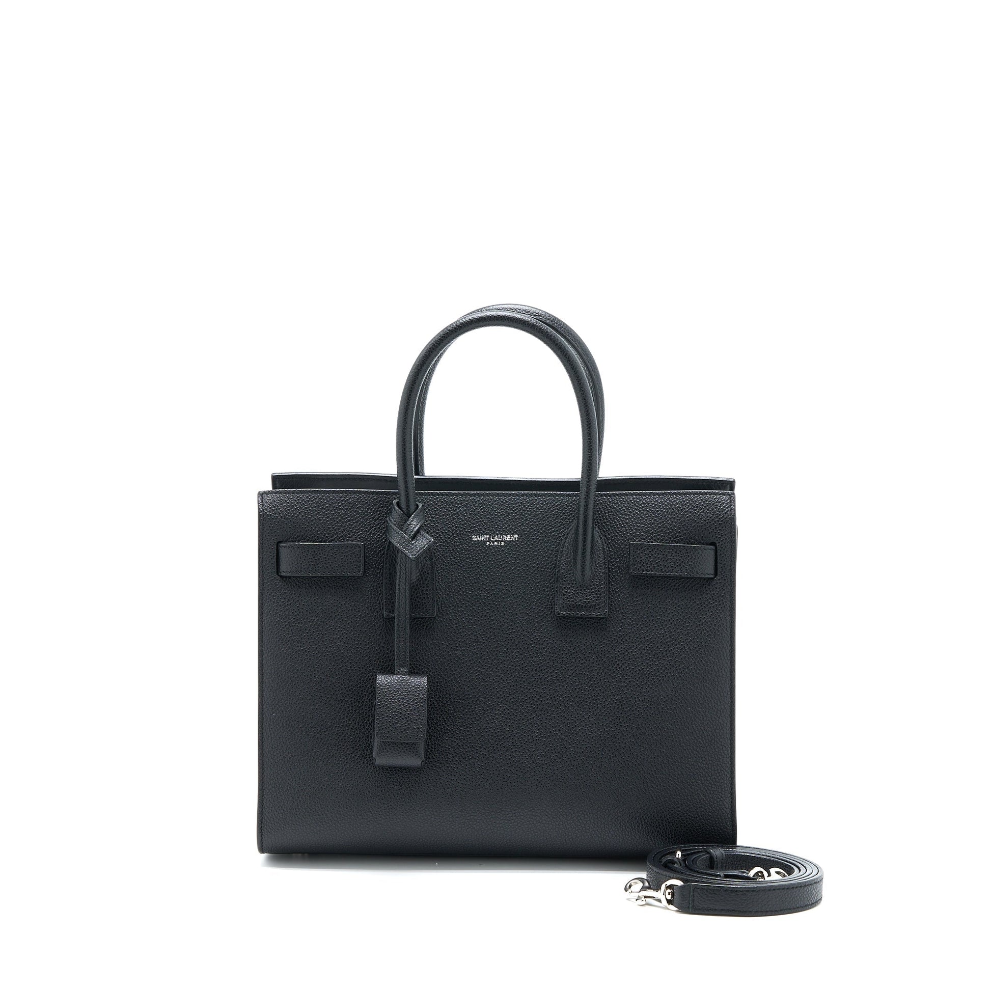 YSL Saint Laurent Saint Laurent Sac De Jour Babe Grained Black Travel Bag