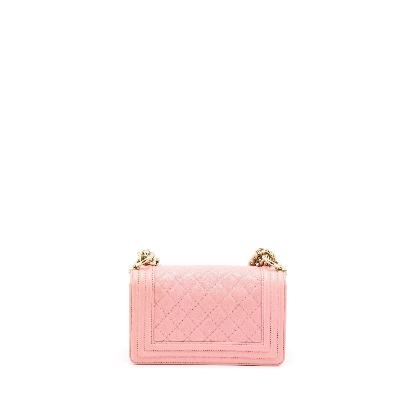 Chanel Boy Caviar LGHW Pink Small Handbag