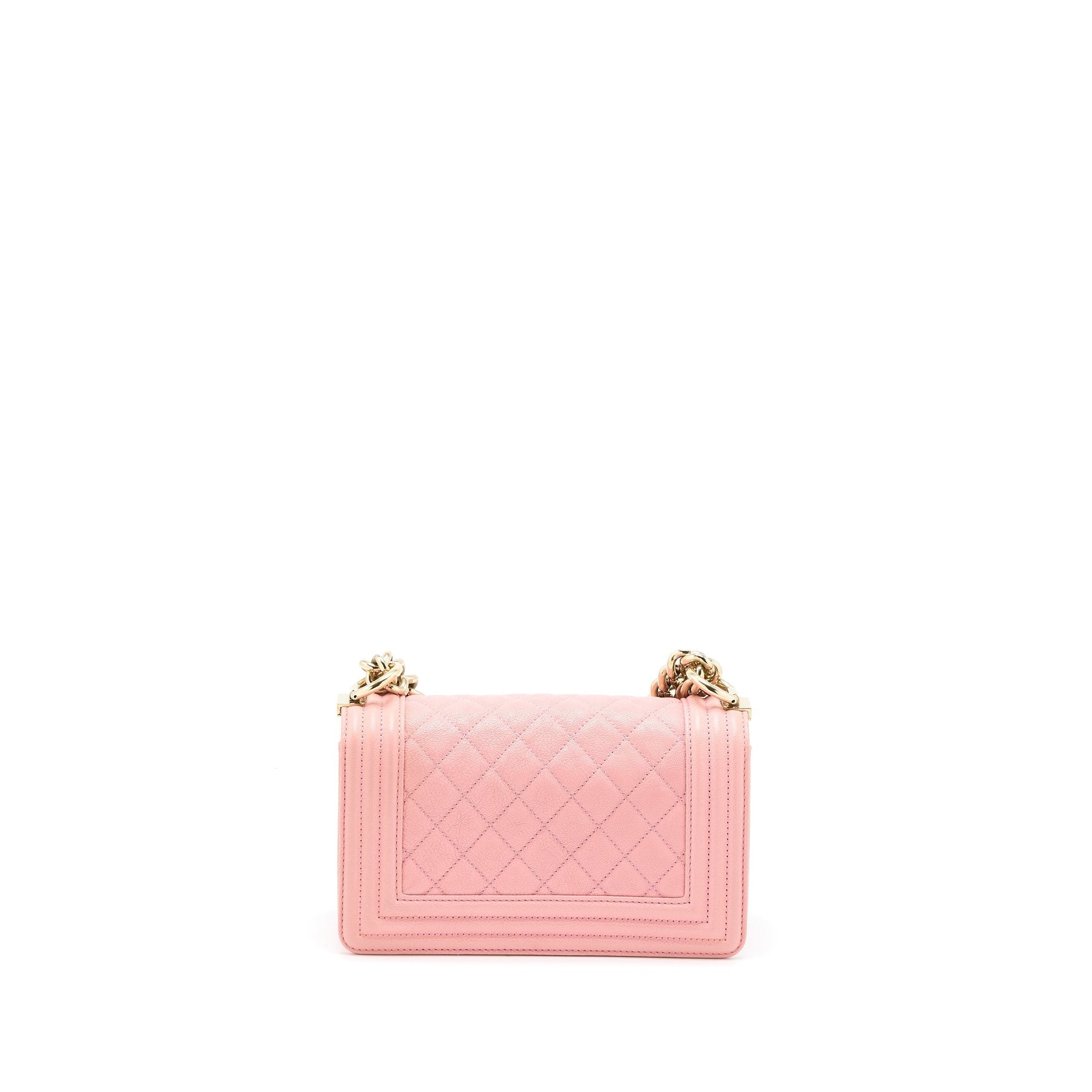 Chanel Boy Caviar LGHW Pink Small Handbag