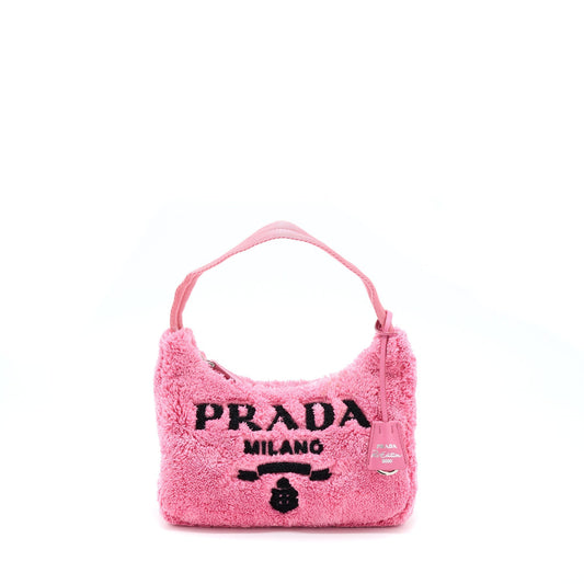 Prada Reedition Terry Purse Handbag Pink Mini Travel Bag