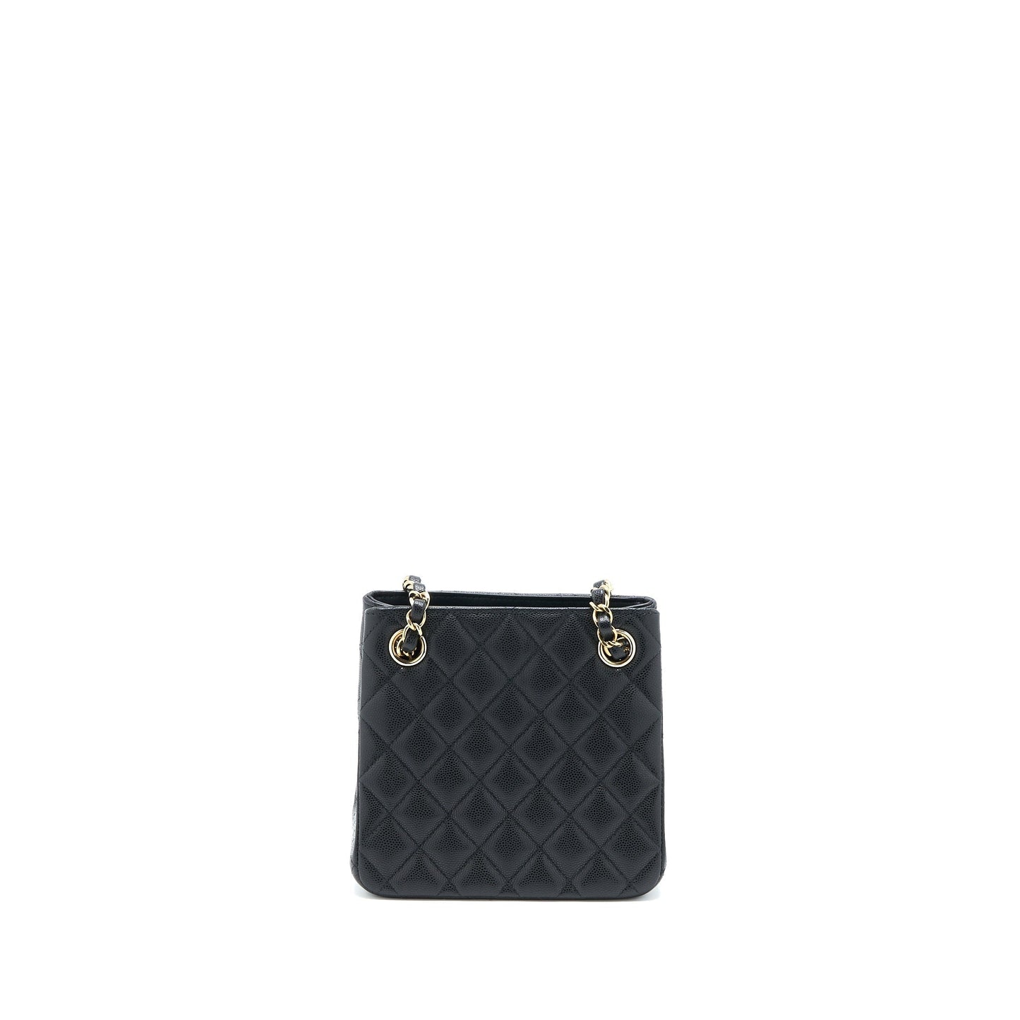 Chanel Bucket Caviar LGHW Microchip Black Tote Bag Microchip 1