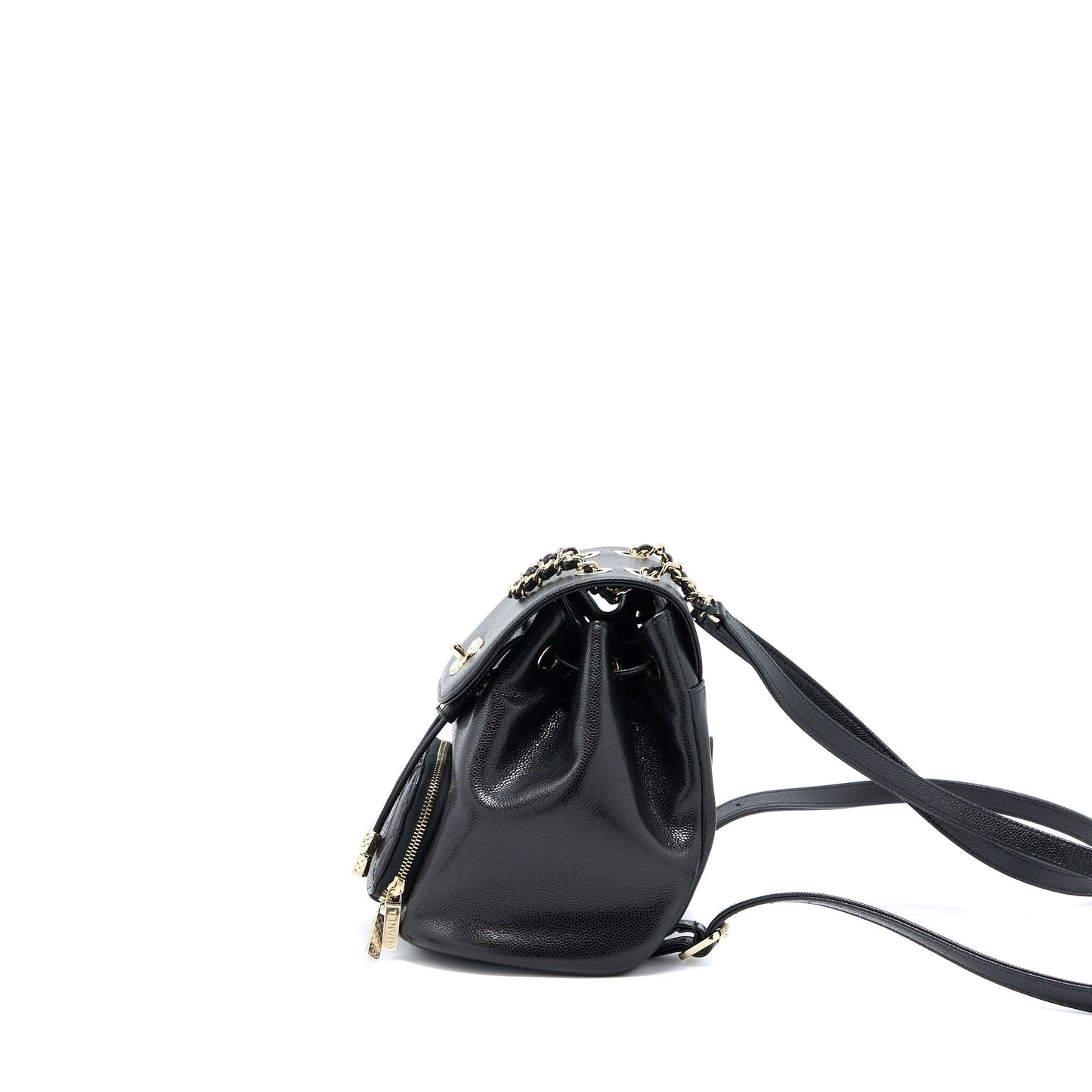 Chanel 22B Affinity Backpack Caviar LGHW Microchip Black
