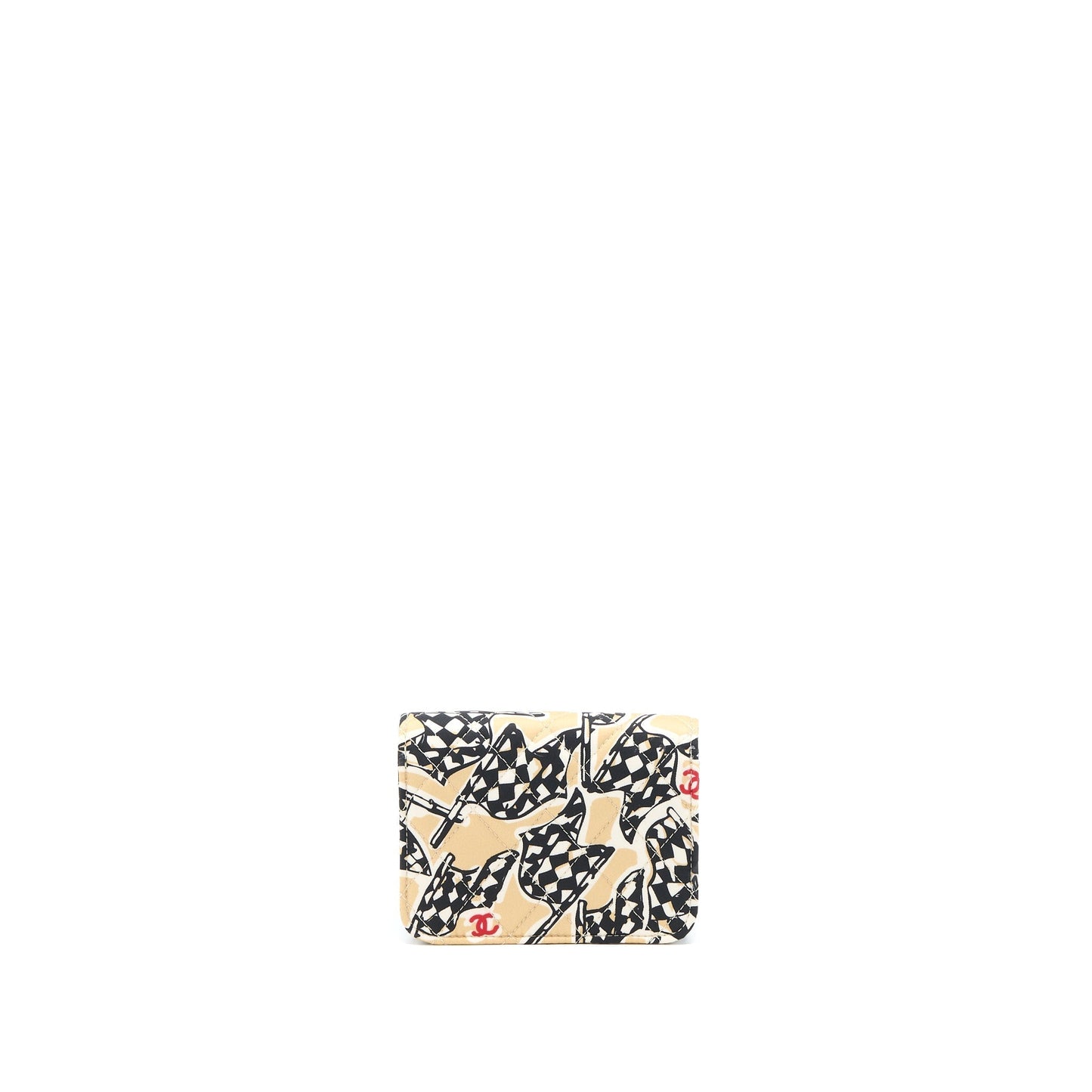 Chanel Chains Fabric LGHW Microchip Multicolor Multicolour Clutch Bag