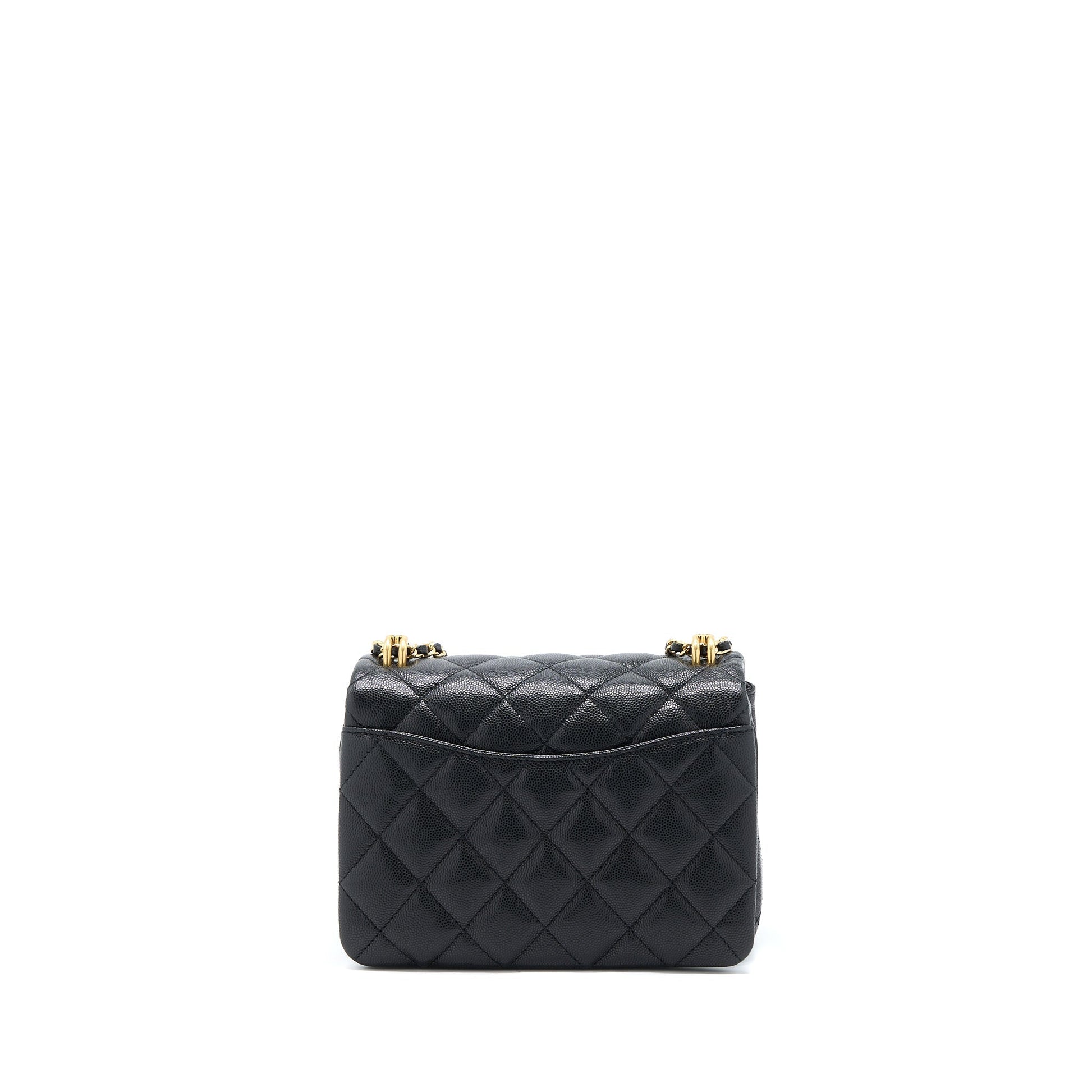 Chanel 22K Coco Flap Grained Calfskin GHW Black Shoulder Bag
