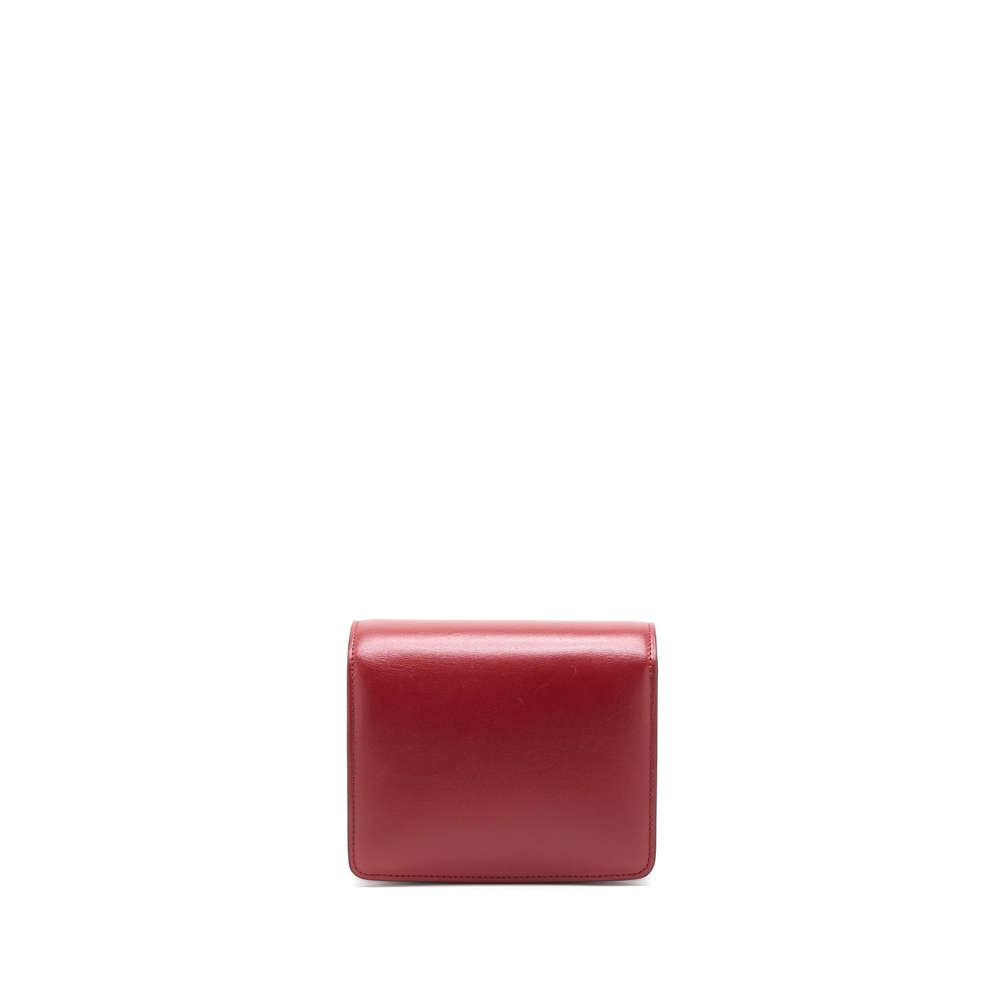 Celine Box Calfskin Handbag Red Mini Travel Bag