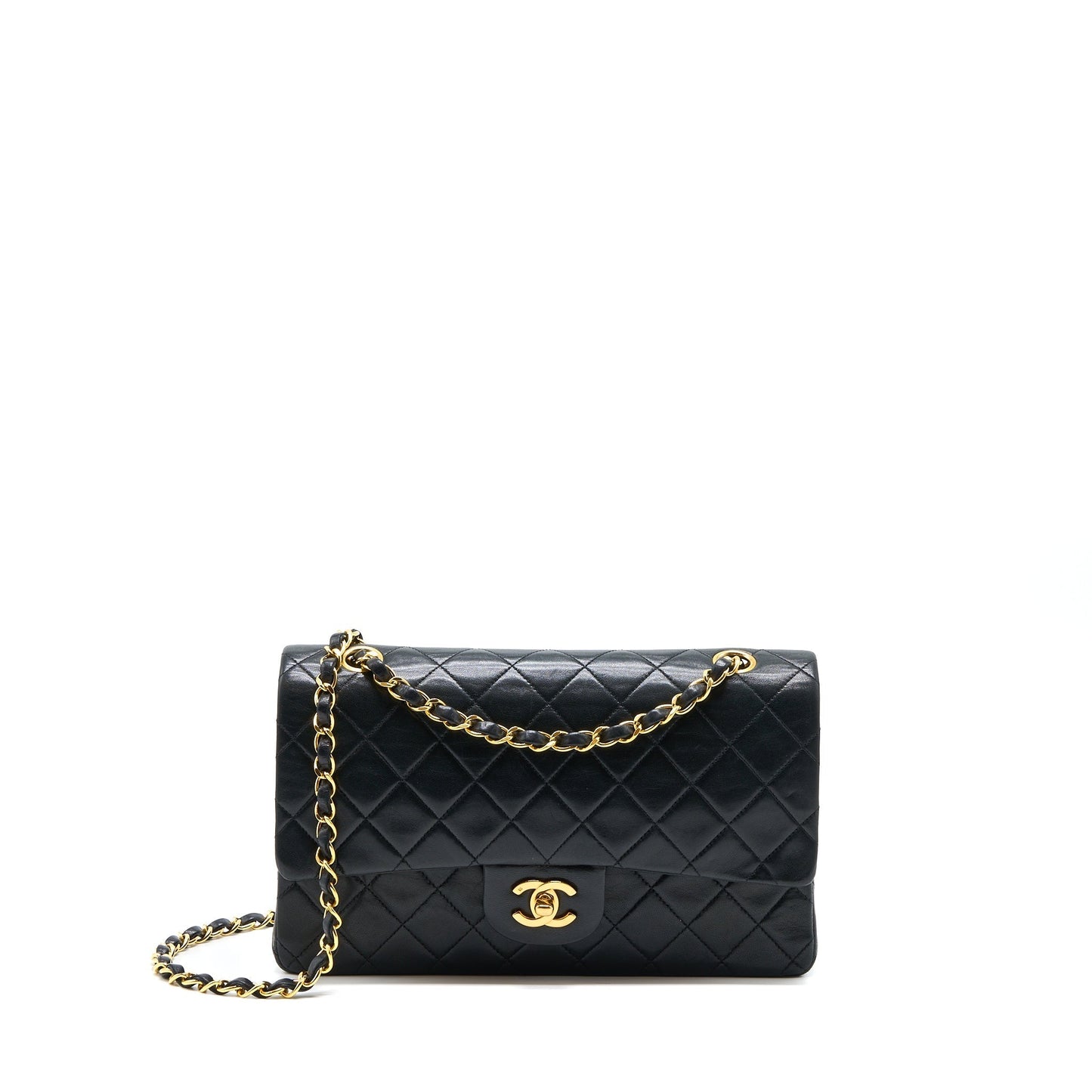 Chanel Flap Lambskin GHW Black Shoulder Bag Ghw 1