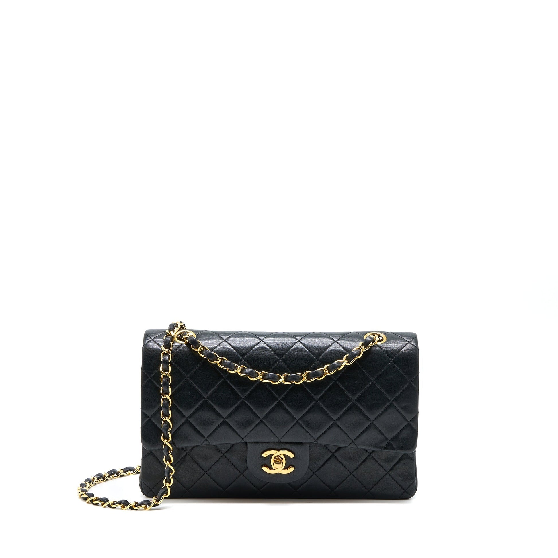 Chanel Flap Lambskin GHW Black Shoulder Bag Ghw 1