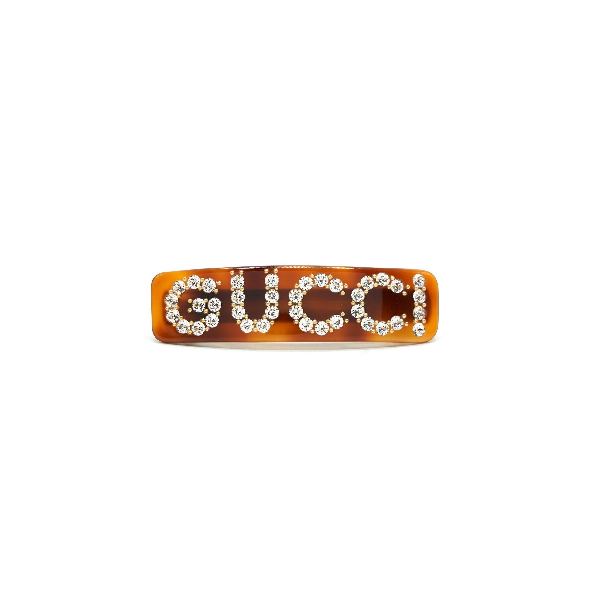 Gucci Tortoiseshell Crystal Barrette Handbag Travel Bag
