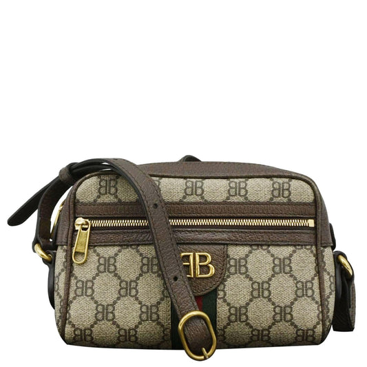 Gucci The Hacker Project Web Bb Supreme Camera Beige Shoulder Bag