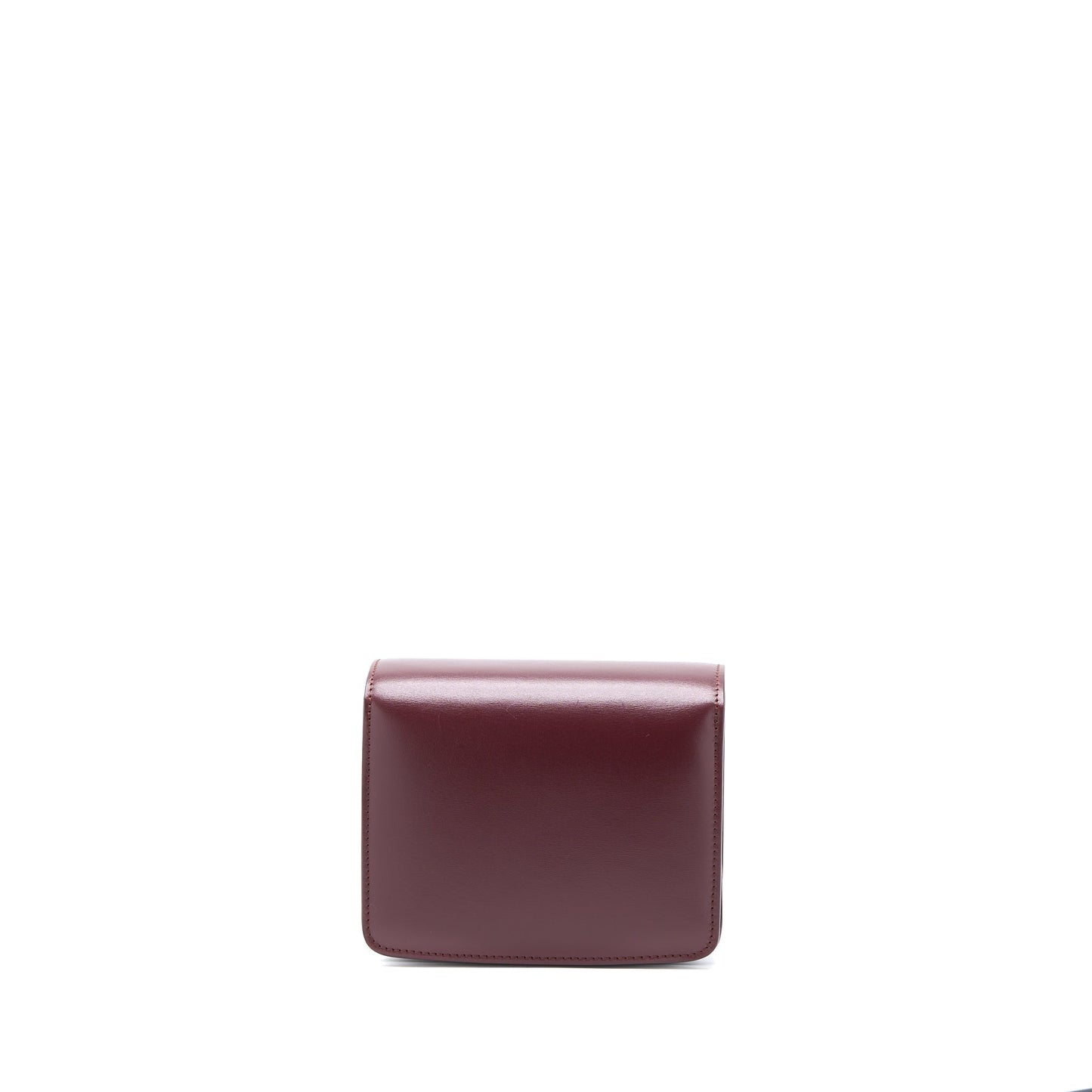 Celine Box Calfskin Burgundy Handbag Mini Travel Bag
