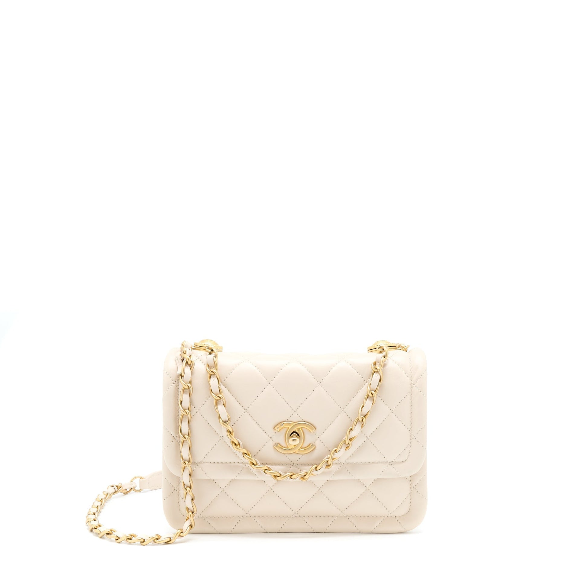 Chanel Seasonal Flap LGHW Beige Shoulder Bag