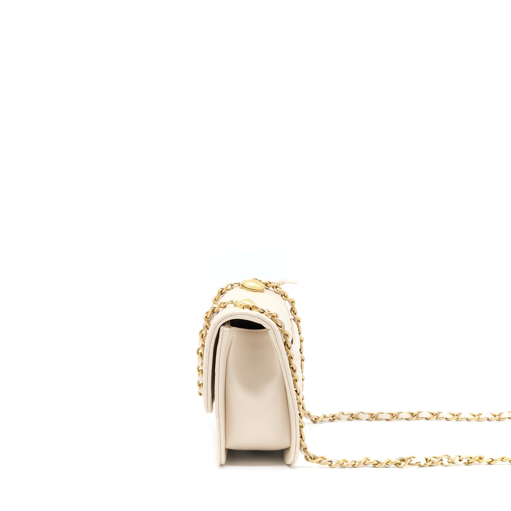 Chanel Seasonal Flap LGHW Beige Shoulder Bag