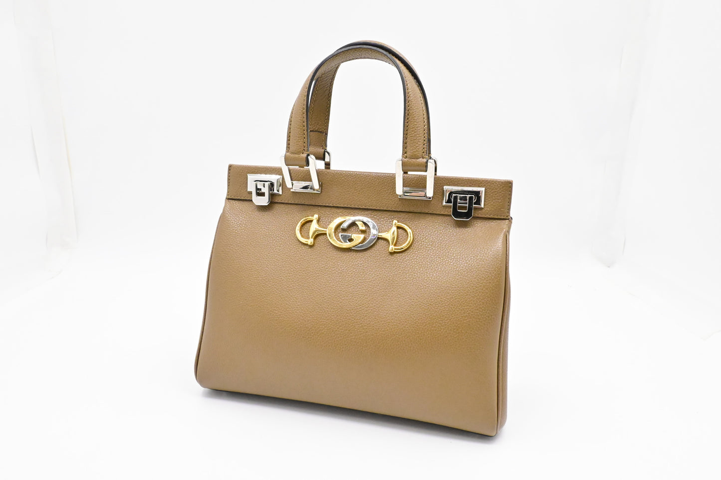 Gucci Brown Leather Travel Bag