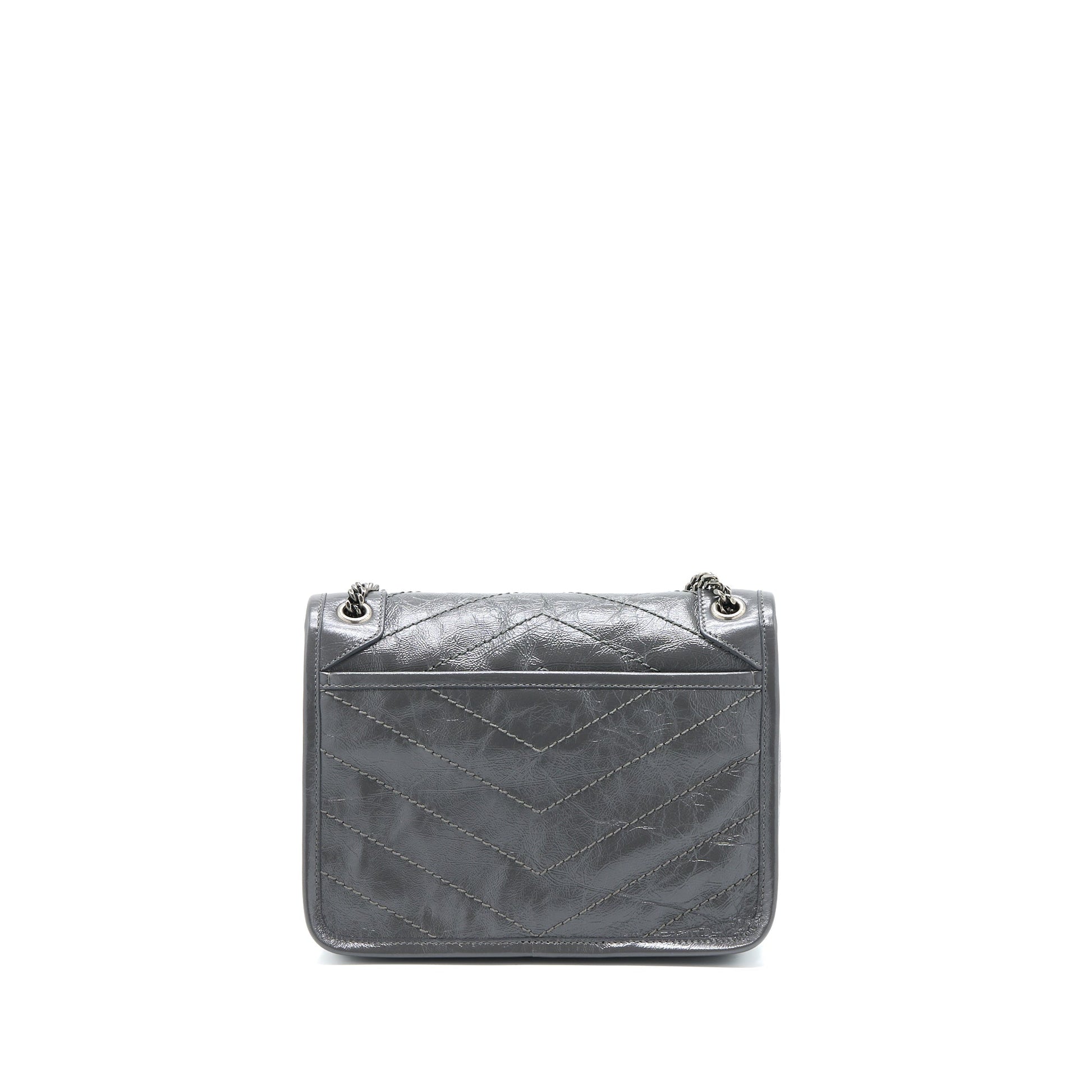 YSL Saint Laurent Niki Baby Dark Grey With Grey Hardware Travel Bag