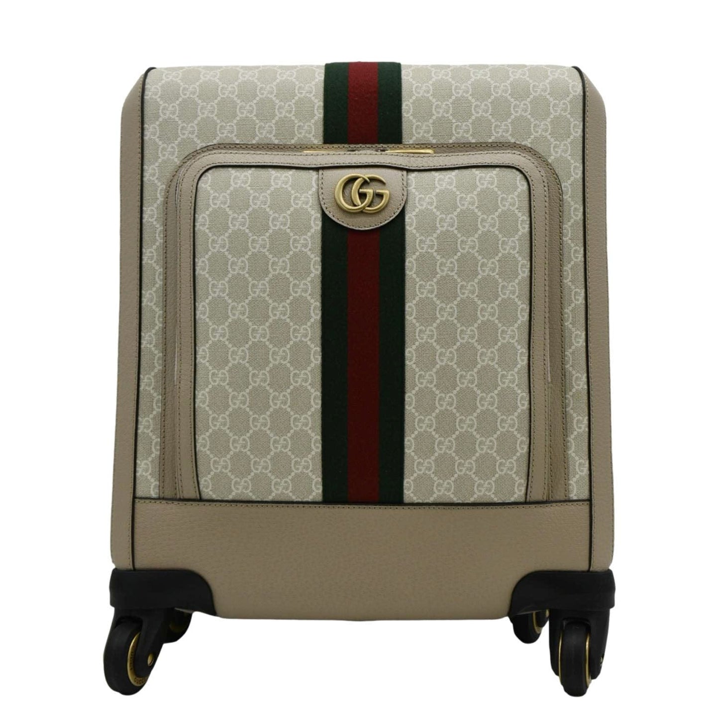 Gucci Savoy Cabin Trolley Supreme Travel Bag Canvas Beige