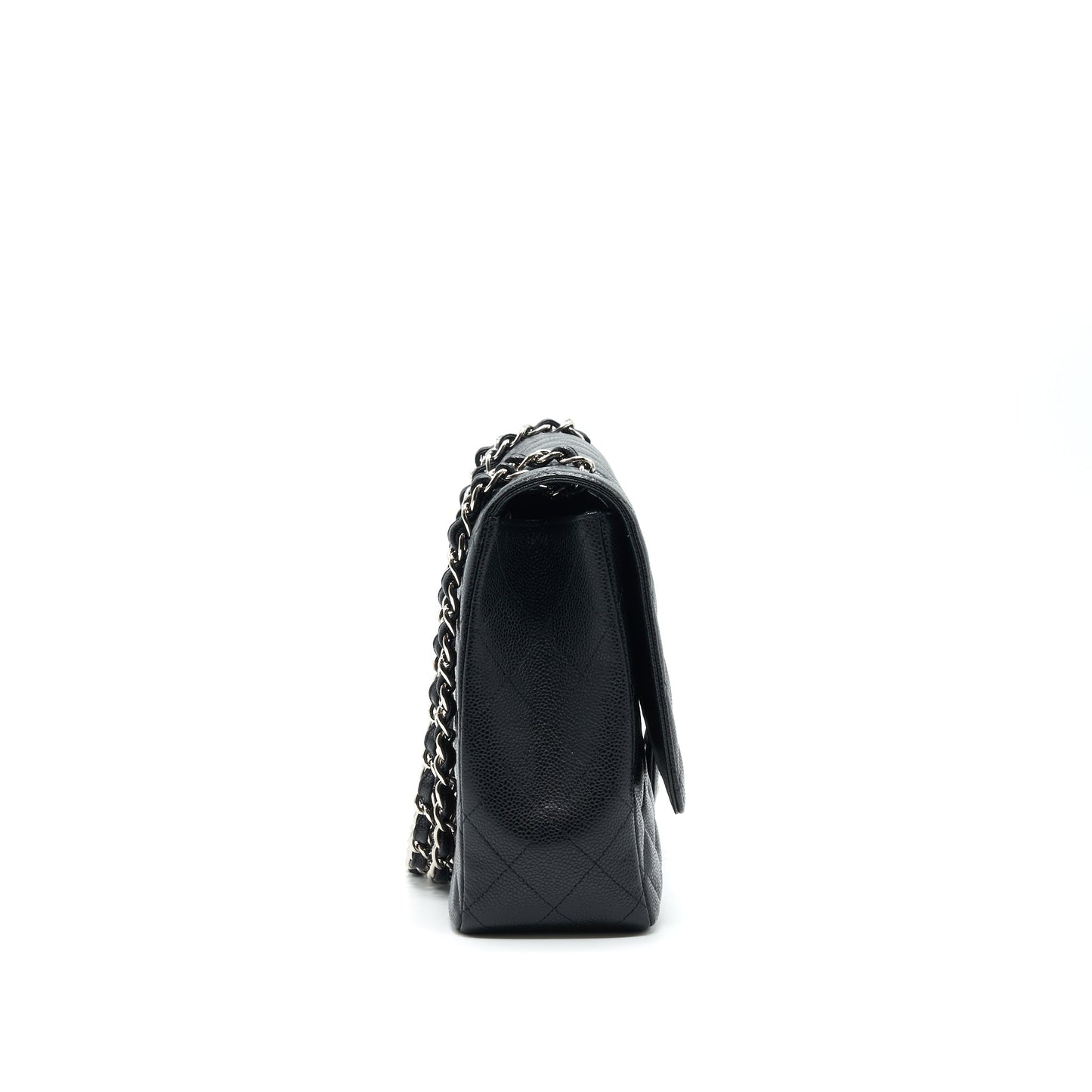 Chanel CAVIER CLASSIC MAXI SINGLE FLAP SHW Black Shoulder Bag