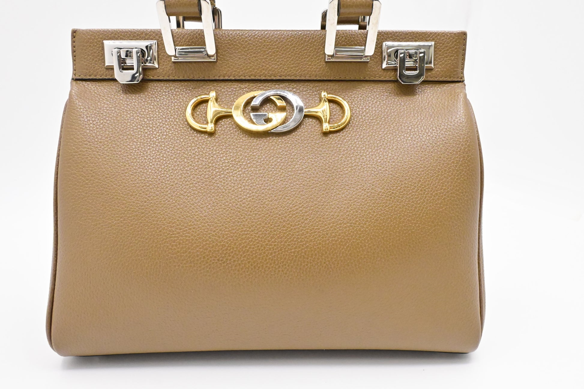 Gucci Brown Leather Travel Bag