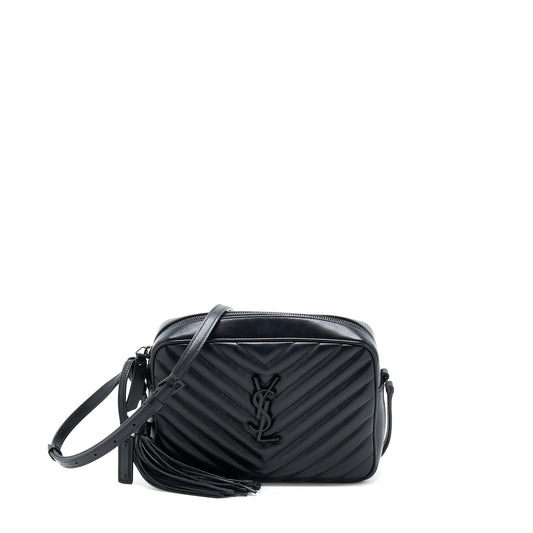 YSL Saint Laurent Lou Camera Purse Calfskin So Travel Bag Black