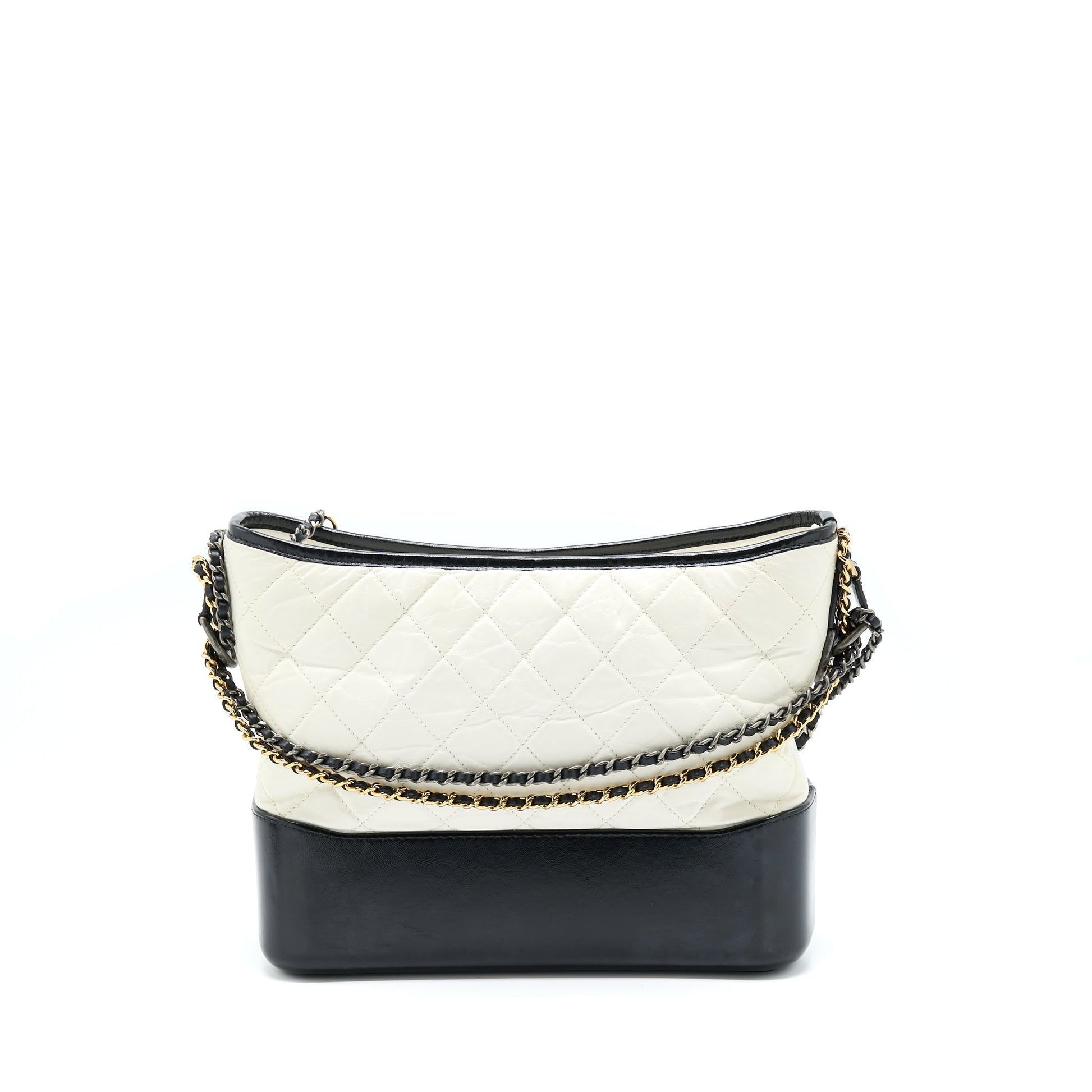 Chanel Gabrielle Hobo Hardware Multicolour Black White Shoulder Bag