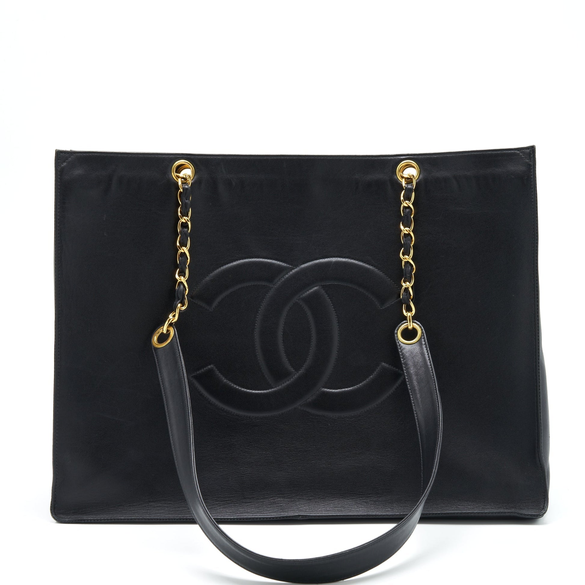 Chanel CC Timeless Shopping Lambskin GHW Black Tote Bag