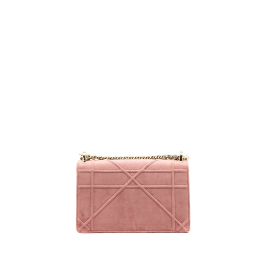 Dior ama Velvet Dark Handbag Pink Small Travel Bag