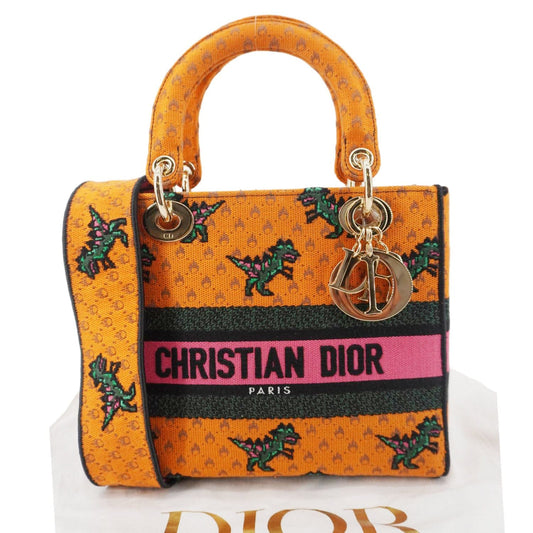 Dior Lady D Lite Dino Embroidered Shoulder Bag Medium