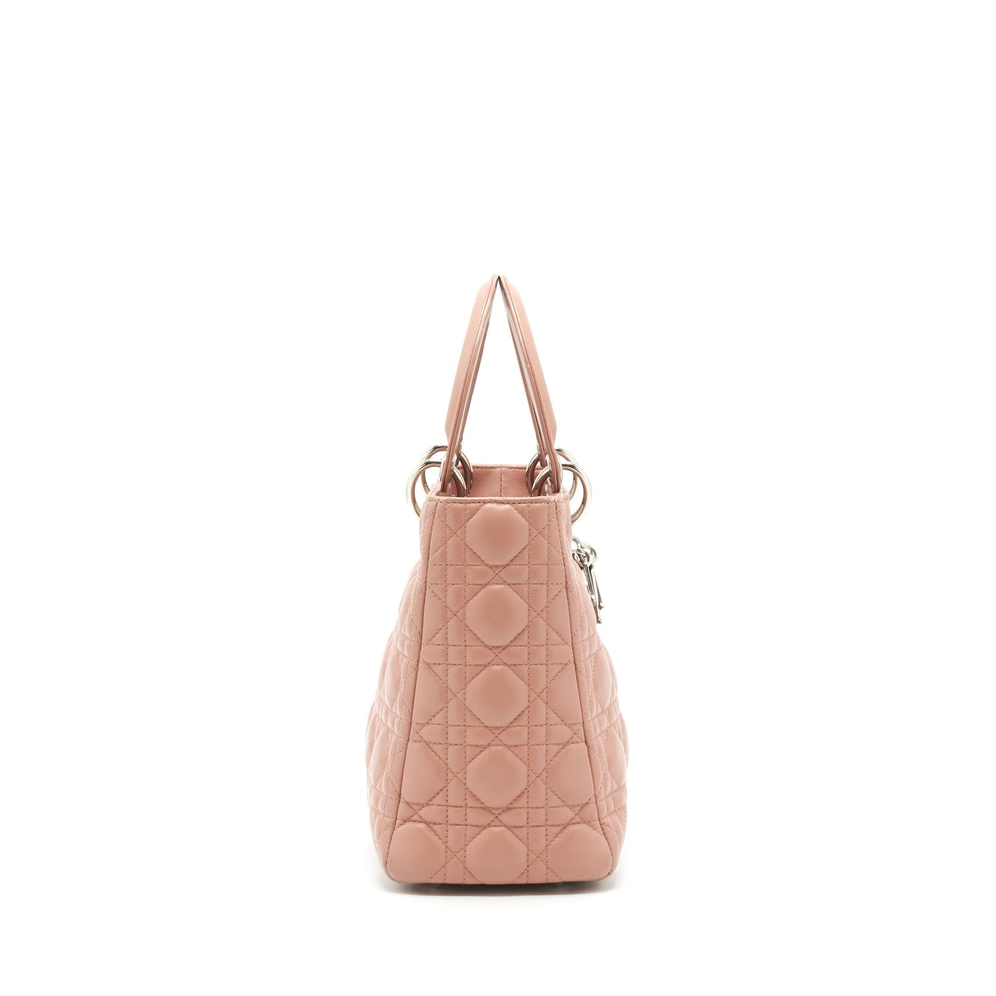 Dior Lady Lambskin Blush Handbag Medium Travel Bag