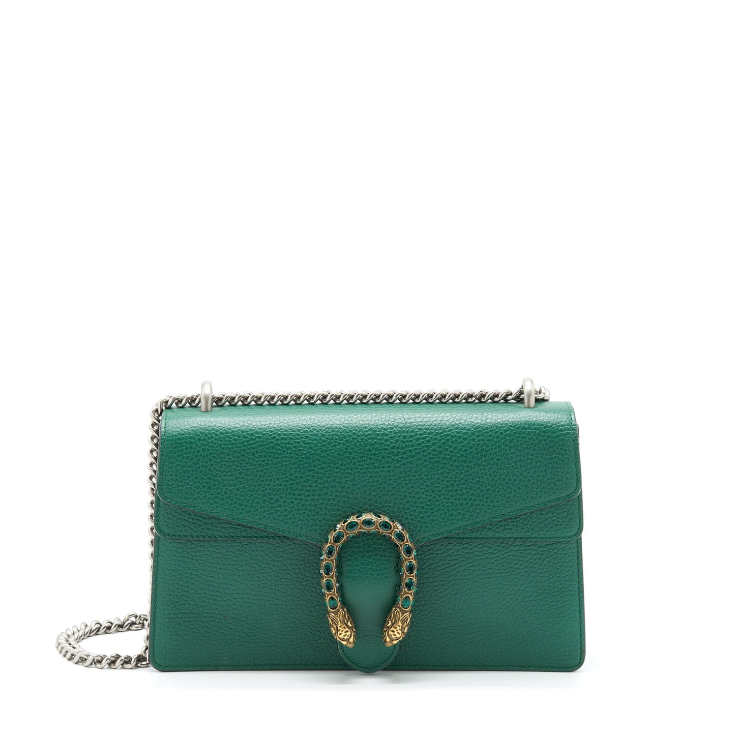 Gucci Dionysus Shoulder Bag With Multicolour Hardware Green Small