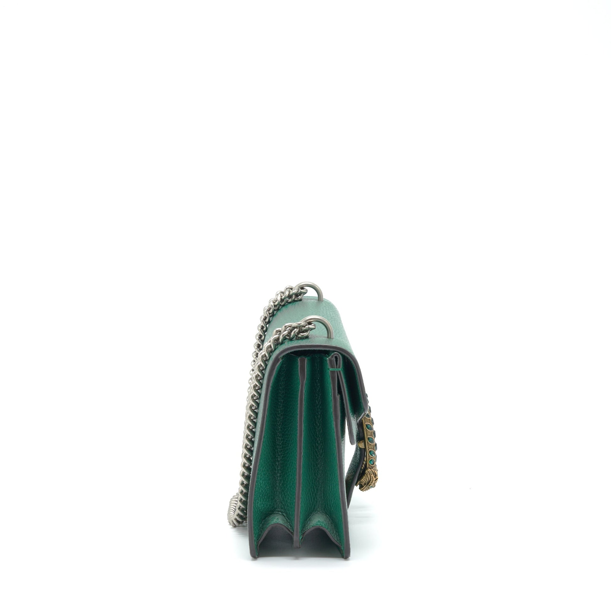 Gucci Dionysus Shoulder Bag With Multicolour Hardware Green Small