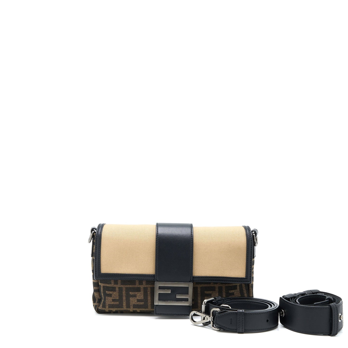 Fendi Regular Baguette Purse Jacquard Multicolour Canvas Shoulder Bag