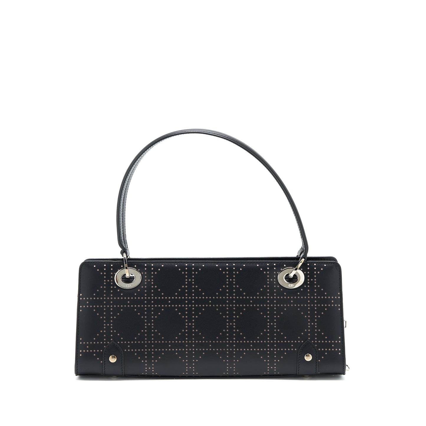 Dior Lady Long Cuir Purse Calfskin Handbag Black Travel Bag