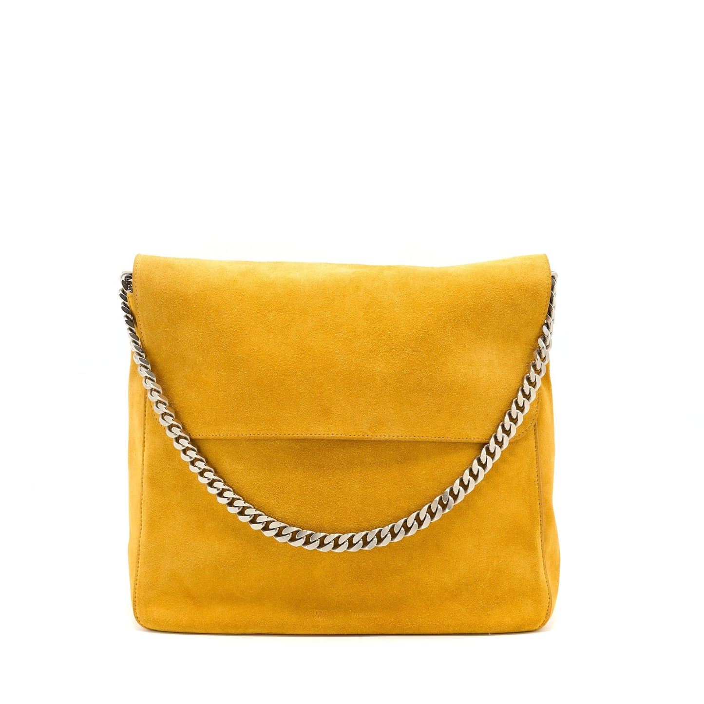 Celine Purse Mustard Yellow Handbag Suede Mini Travel Bag