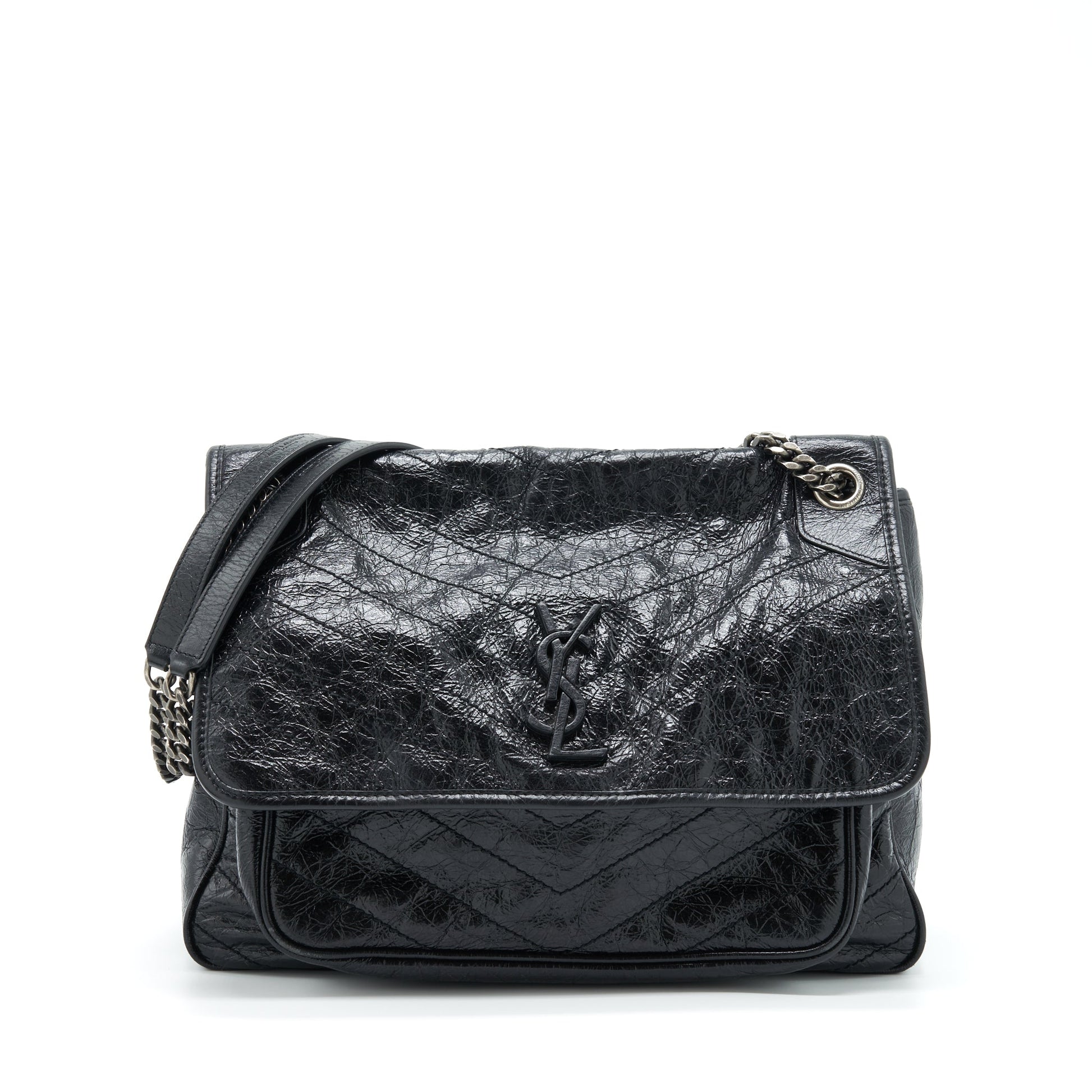 YSL Saint Laurent Saint Laurent Niki Purse Calfskin Shoulder Bag Black Mini